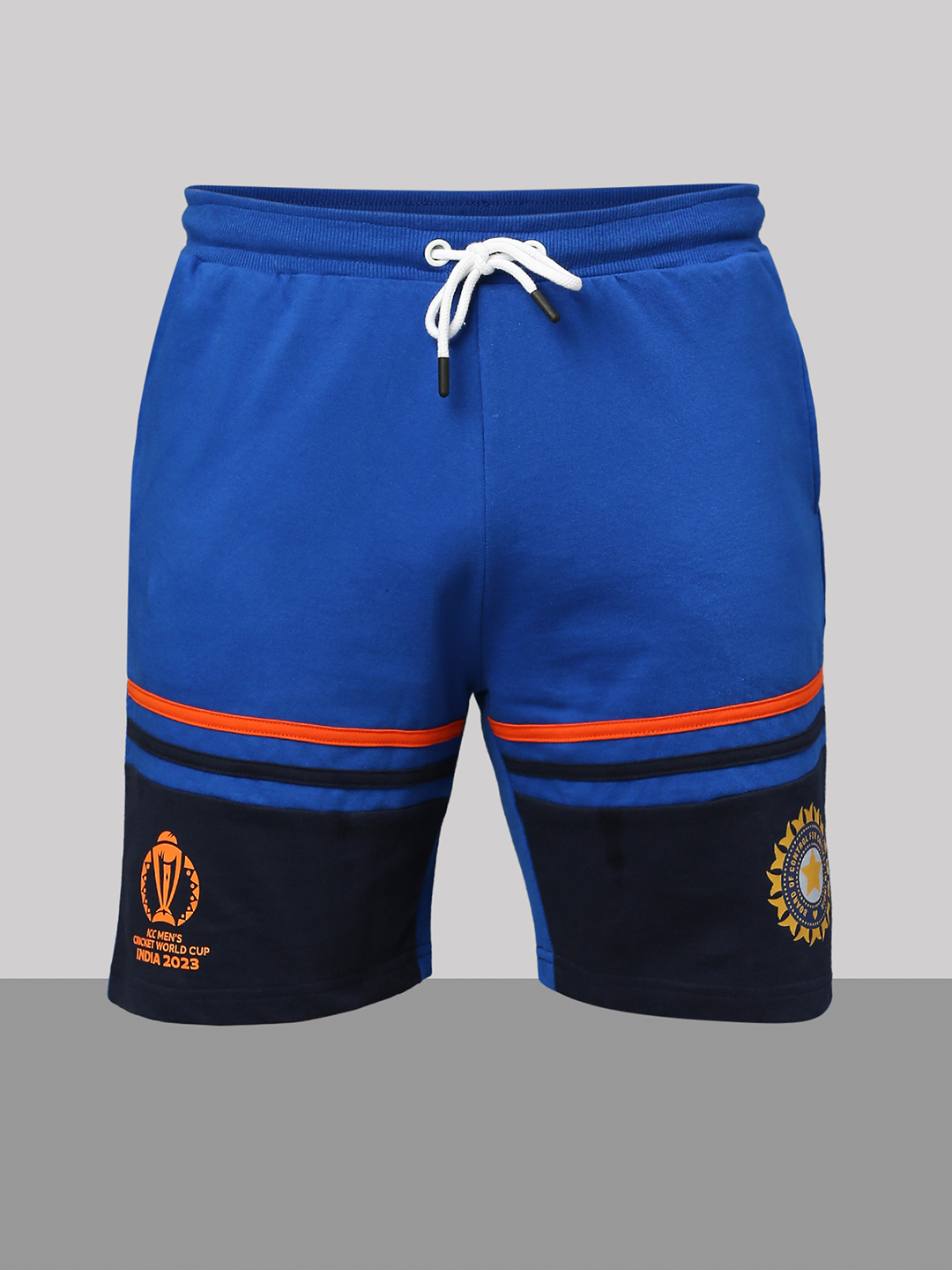 Buy Official ICC CWC 23 Men Blue Colourblocked Short From FanCode Shop