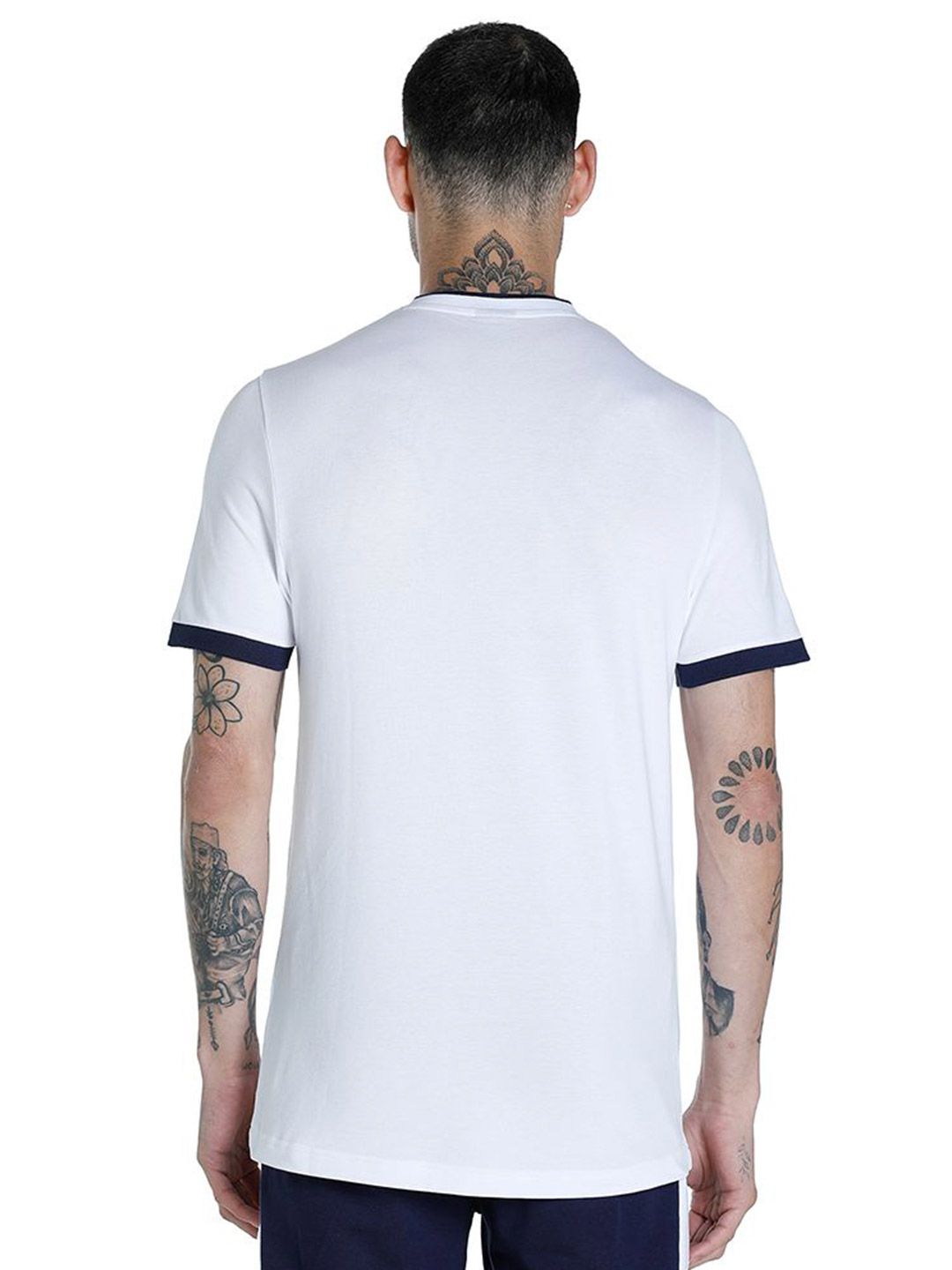 Buy Men Puma White Printed One Virat Kohli Band Collar Polo T Shirt