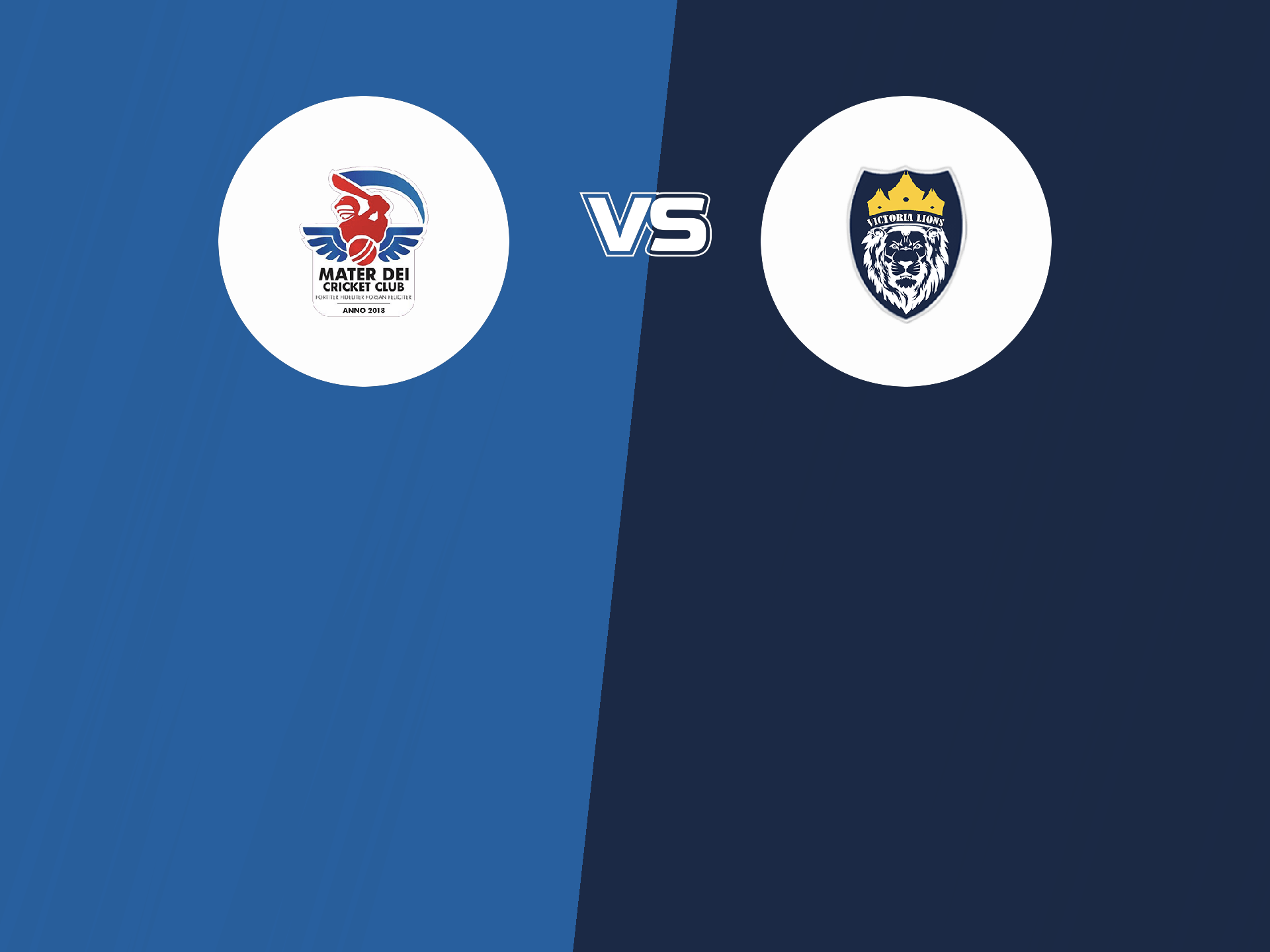 Match 49 of fancode ecs malta, 2023: mater dei vs victoria lions banner