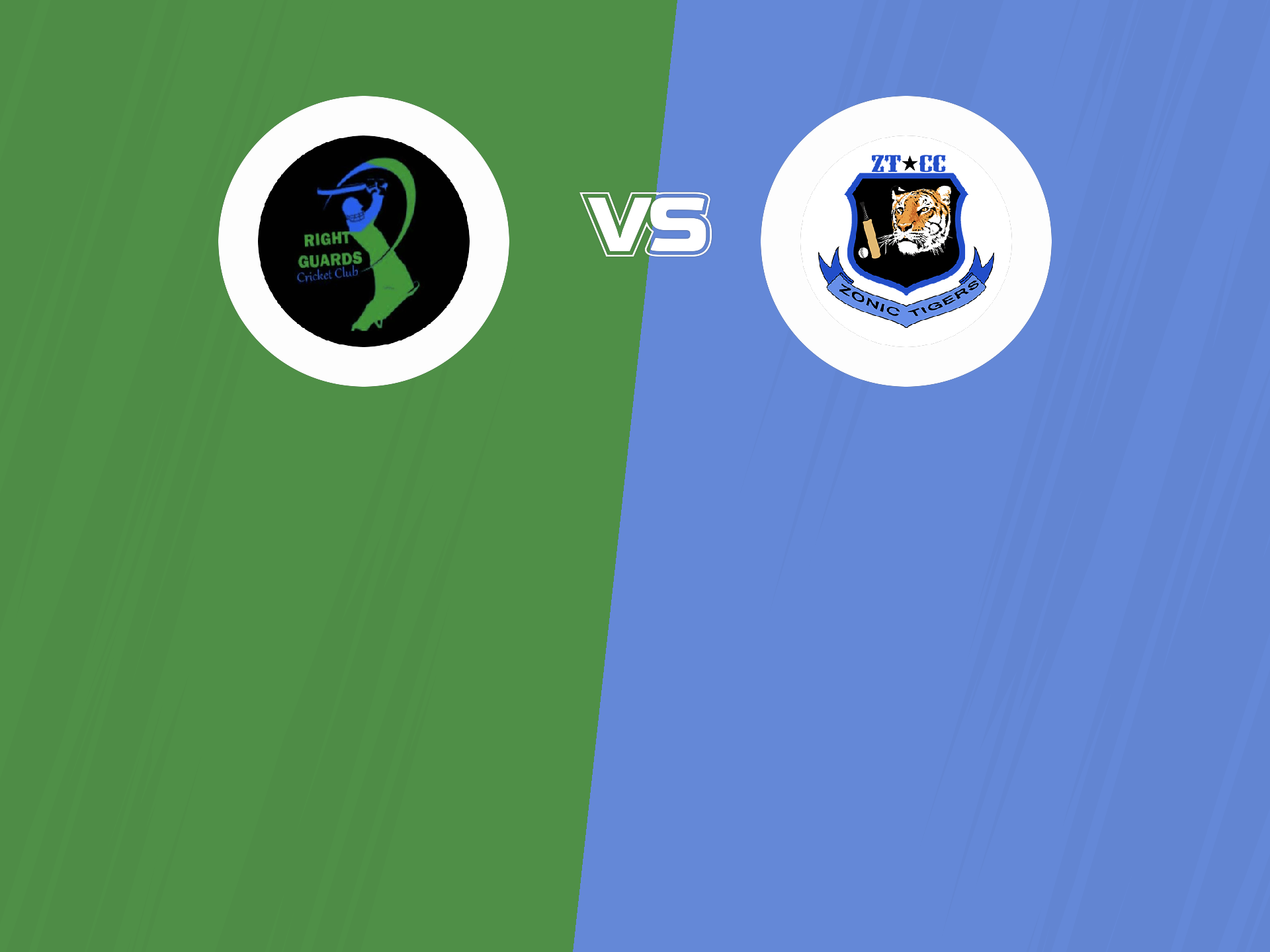 Match 8 of rwanda men's t10: right guards cc vs zonic tigers cc banner