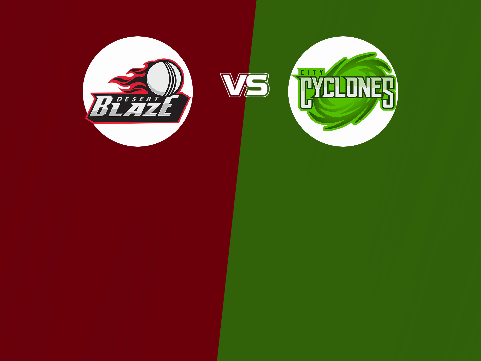 Match 4 of cdu strike league 20 over series, 2023: desert blaze vs city cyclones banner