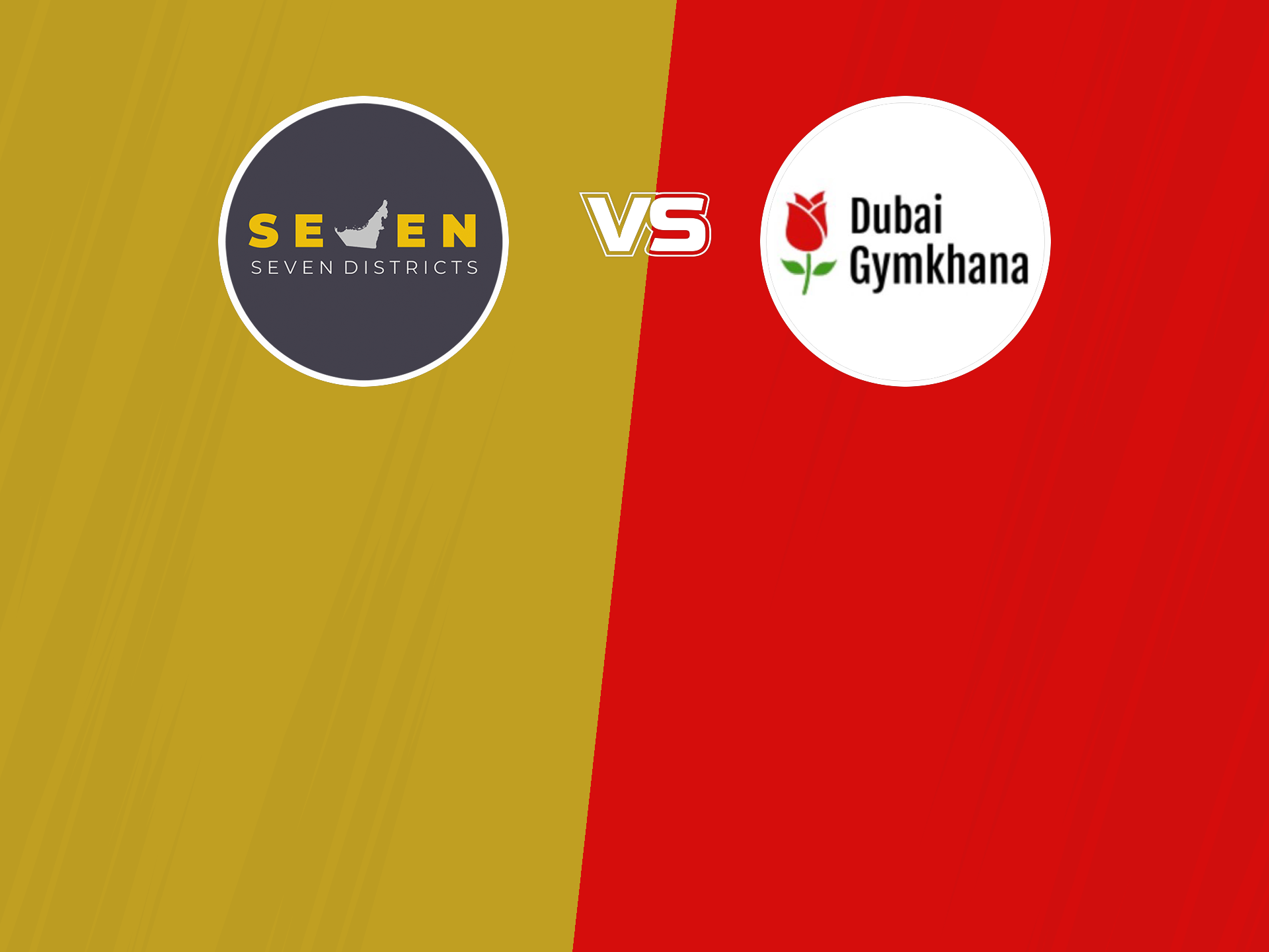 Match 25 of icca arabian cricket league, 2023: seven districts vs dubai gymkhana banner