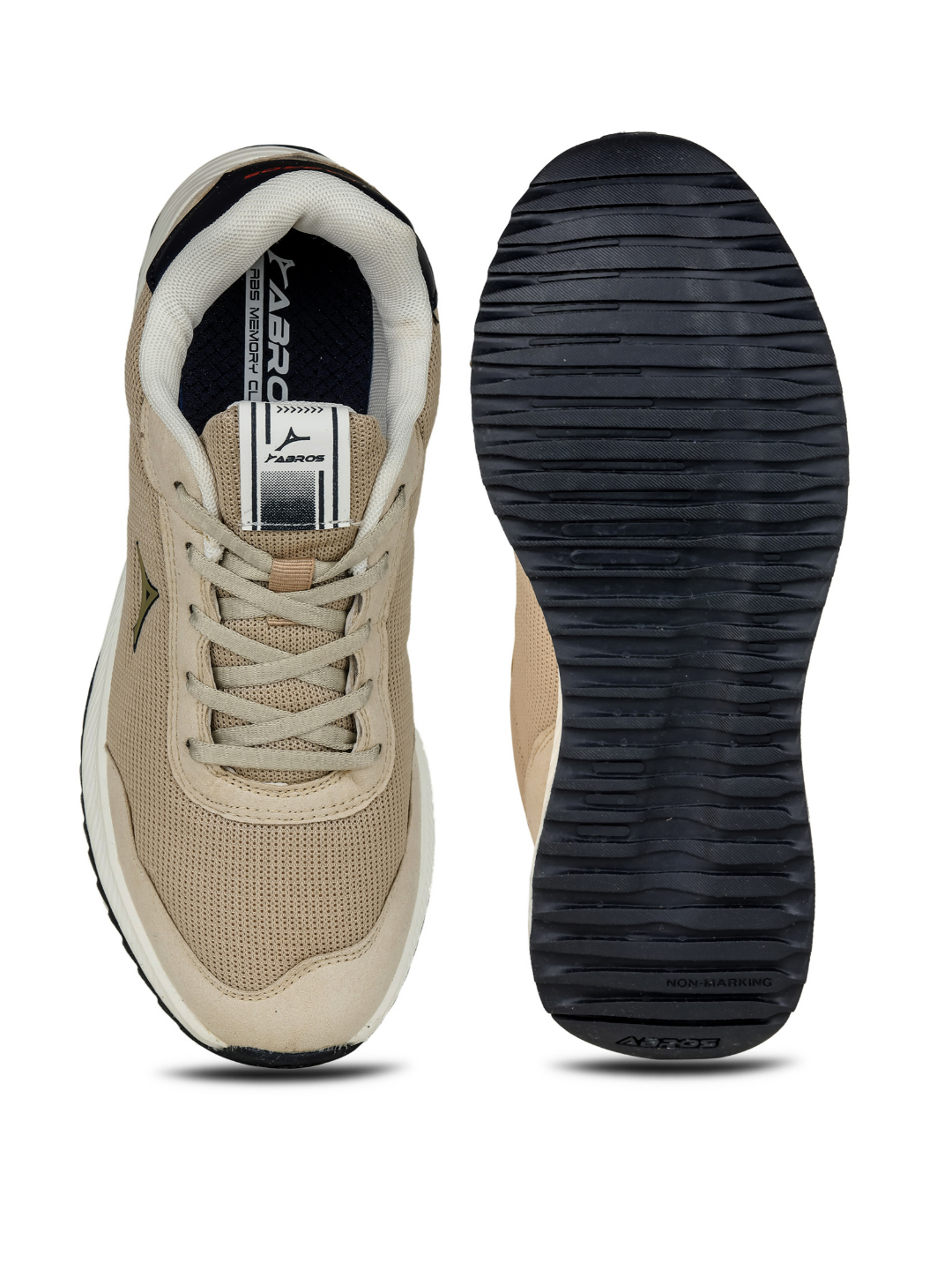 Abros Men Beige & Navy Blue CYCLONE Sports Shoes (4)