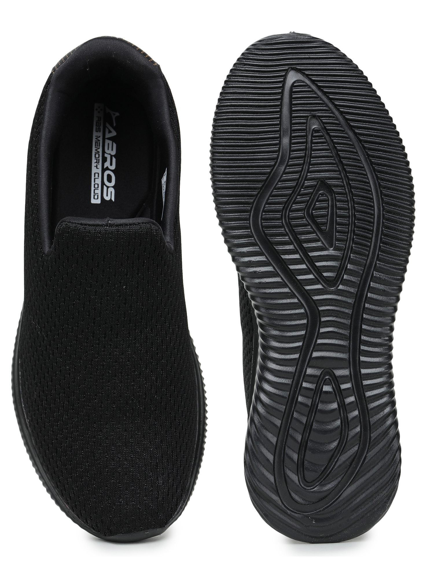 Abros Men Black and Brown Flyer-N Slip-On Running Shoes (5)