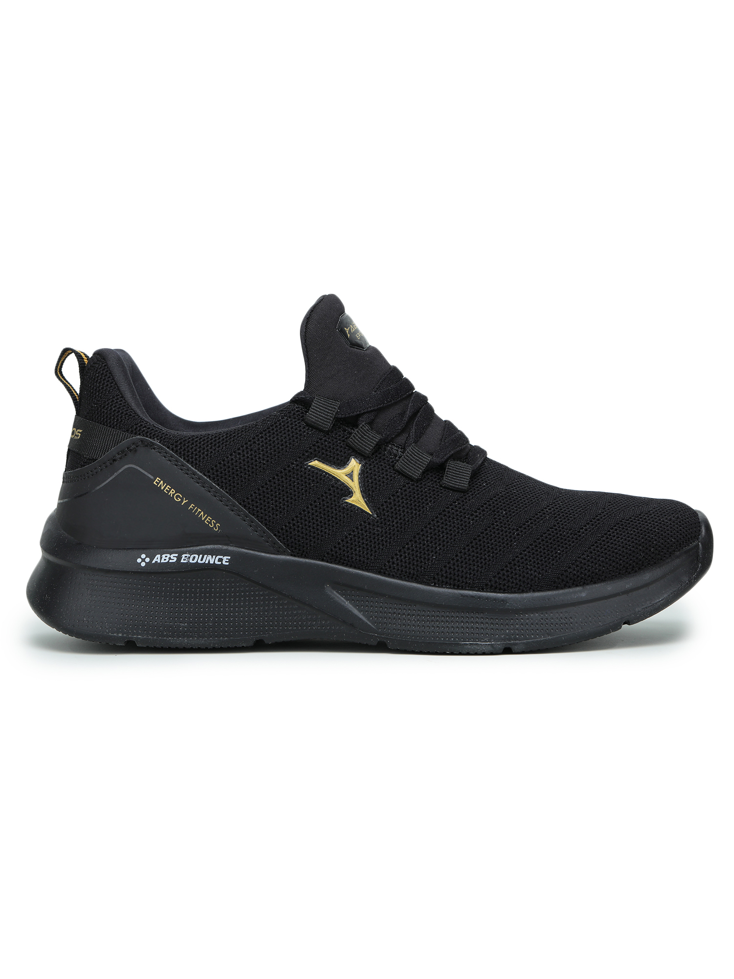 Abros Men Black and Gold Oakland-N Running Sports Shoes (1)