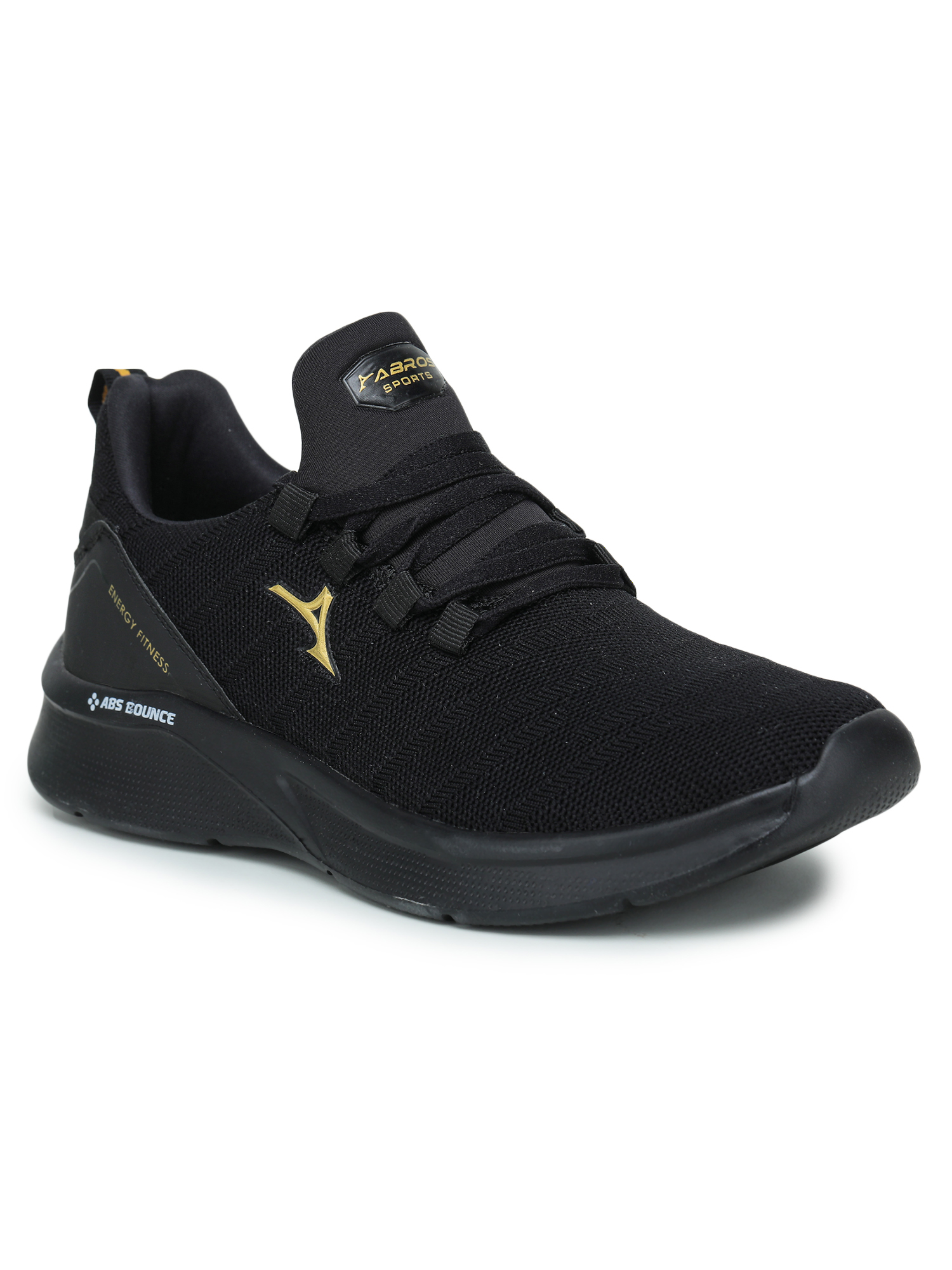Abros Men Black and Gold Oakland-N Running Sports Shoes (2)