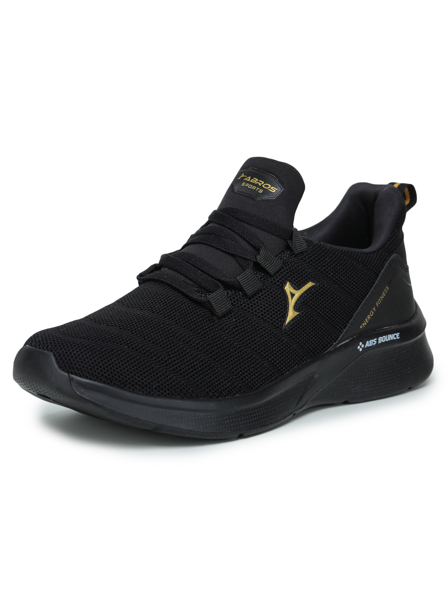 Abros Men Black and Gold Oakland-N Running Sports Shoes (3)