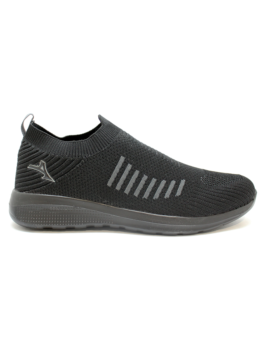 Abros Men Black & Dark Grey Faux Running Sports Shoes (1)