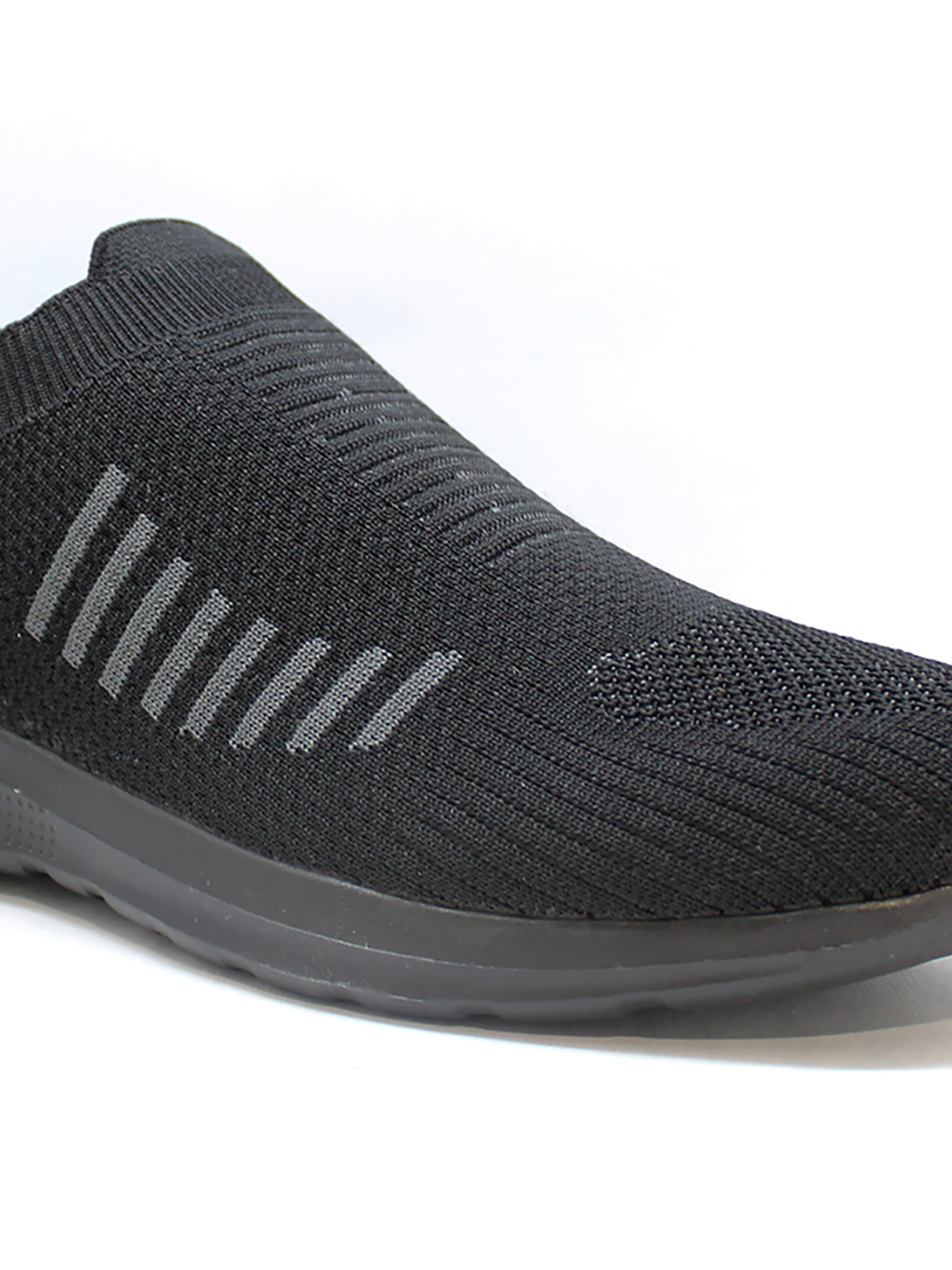 Abros Men Black & Dark Grey Faux Running Sports Shoes (5)
