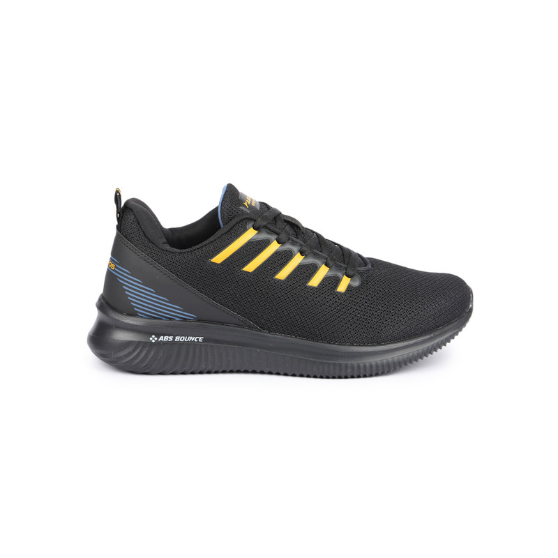 Abros Men Black & Mustard POSH Sports Shoes (1)