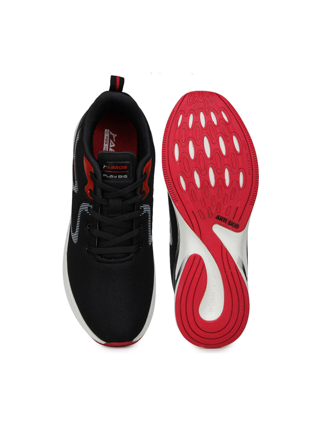Abros Men Black & Red Andrew-O Running Shoes (1)