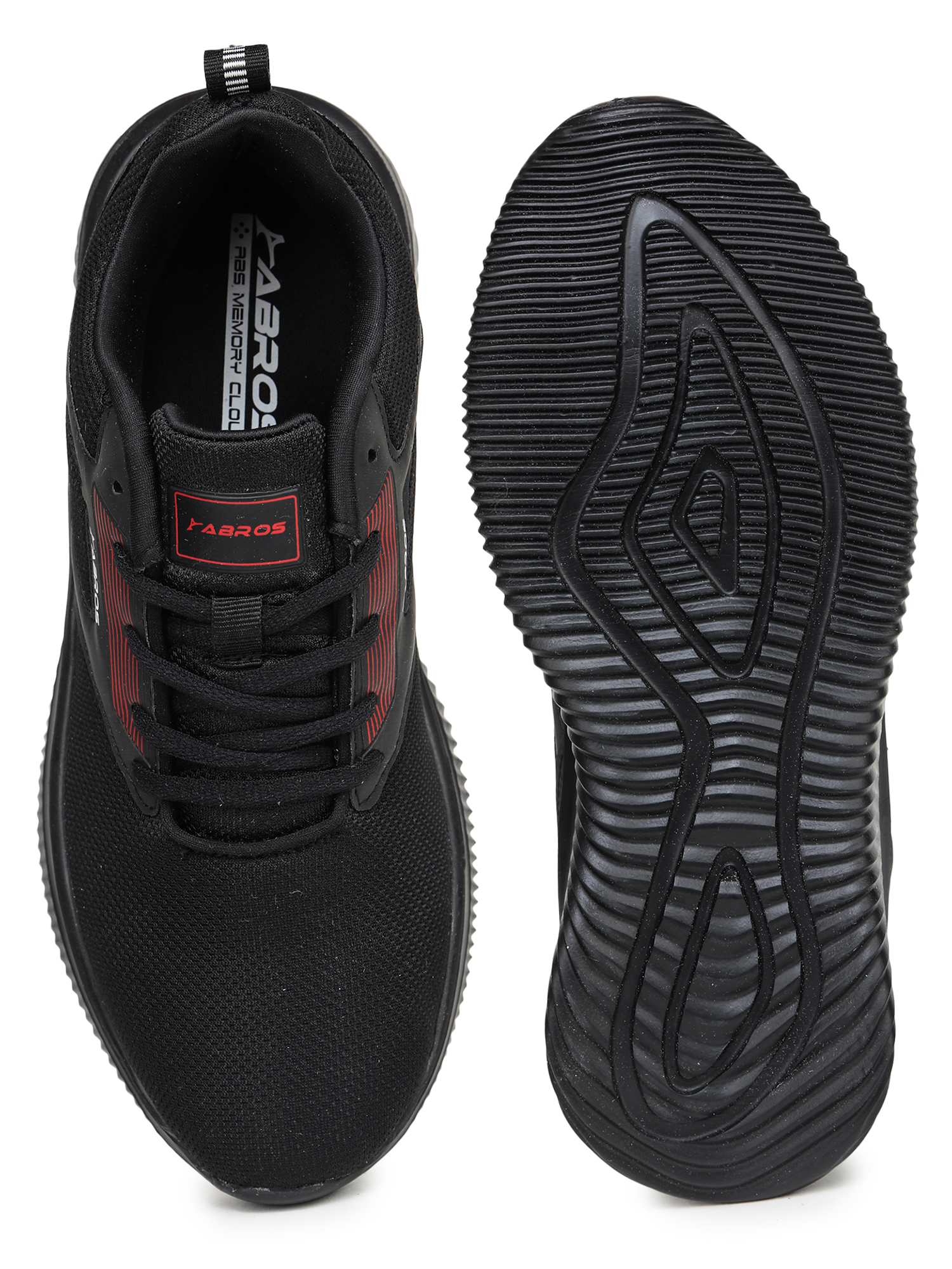 Abros Men Black & Red Glide-N Running Sports Shoes (4)