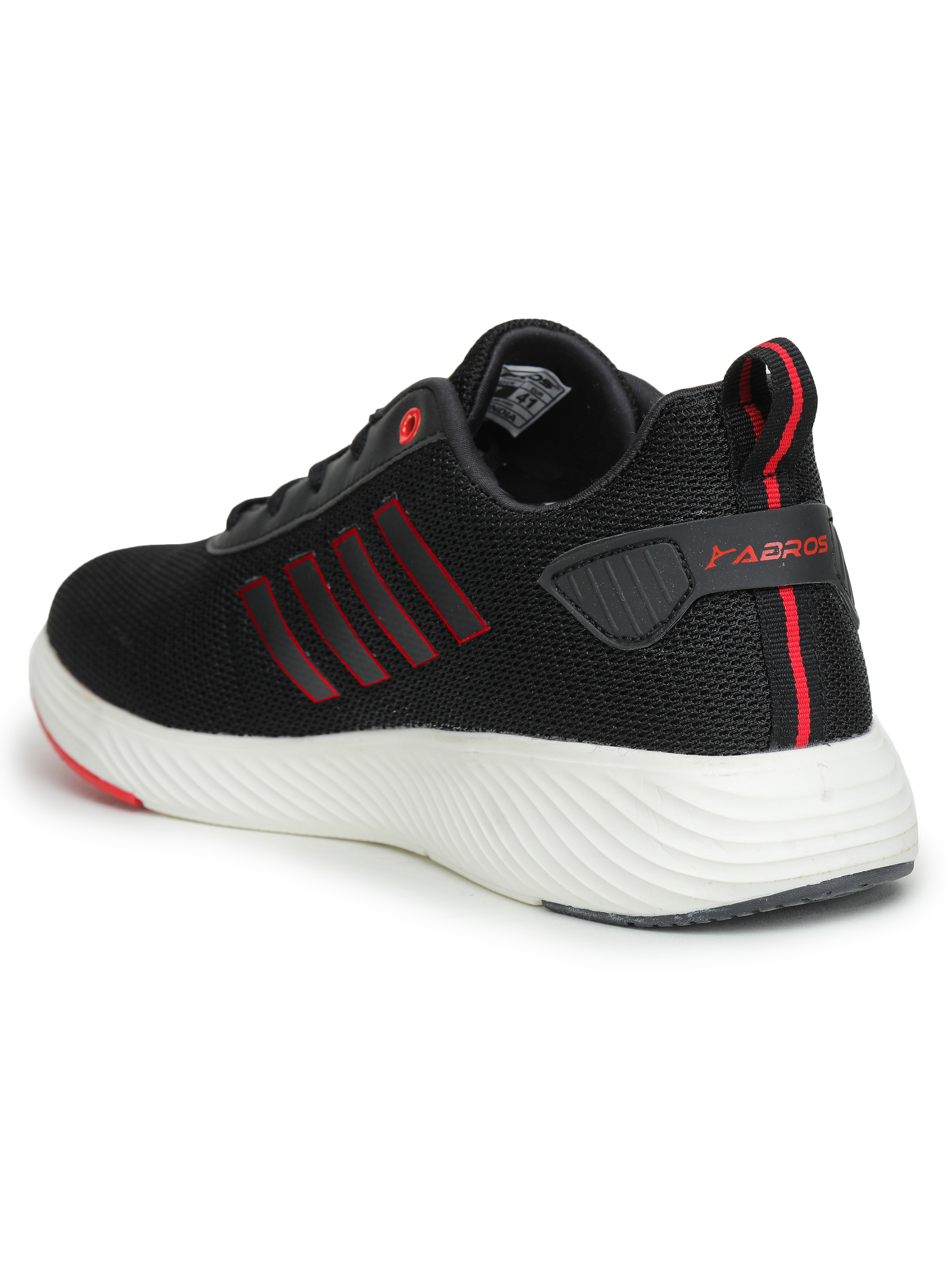 Abros Men Black & Red Prime Pro Running Sports Shoes (4)