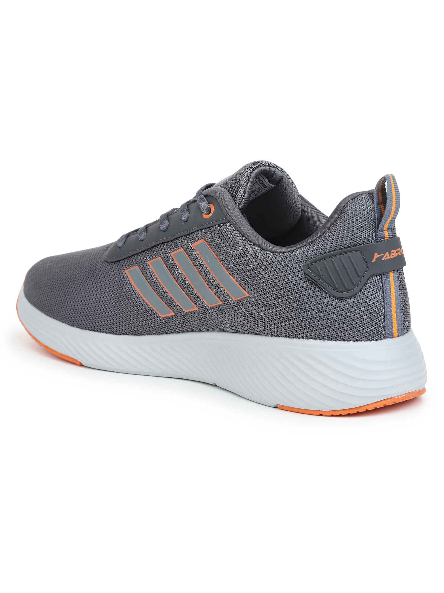 Abros Men Dark Grey & Orange Prime Pro Running Sports Shoes (4)