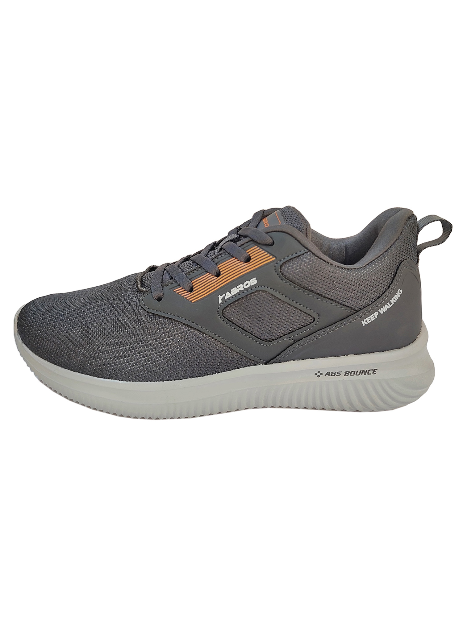 Abros Men Grey and Orange Glide-N Running Sports Shoes (1)