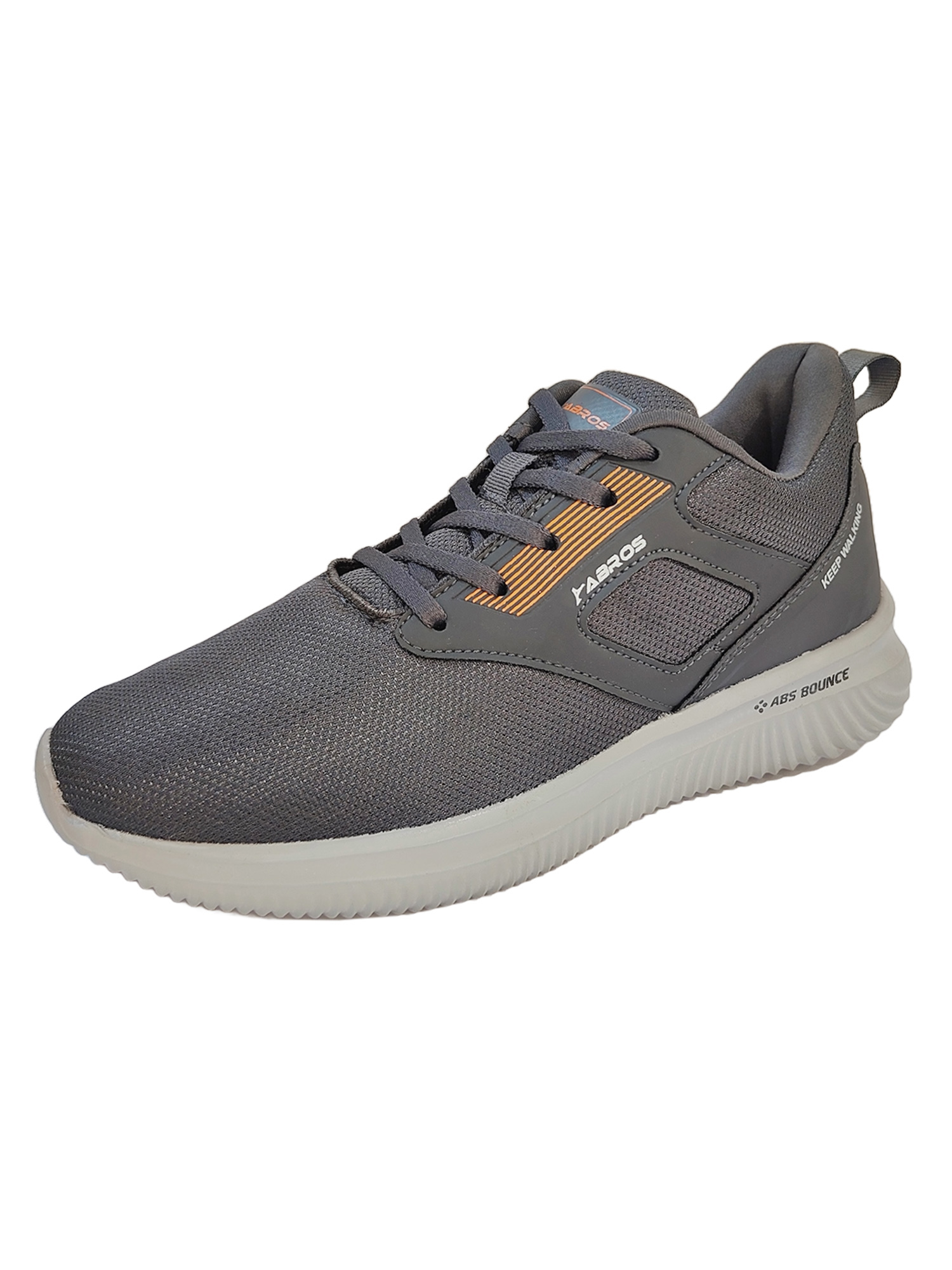 Abros Men Grey and Orange Glide-N Running Sports Shoes (2)