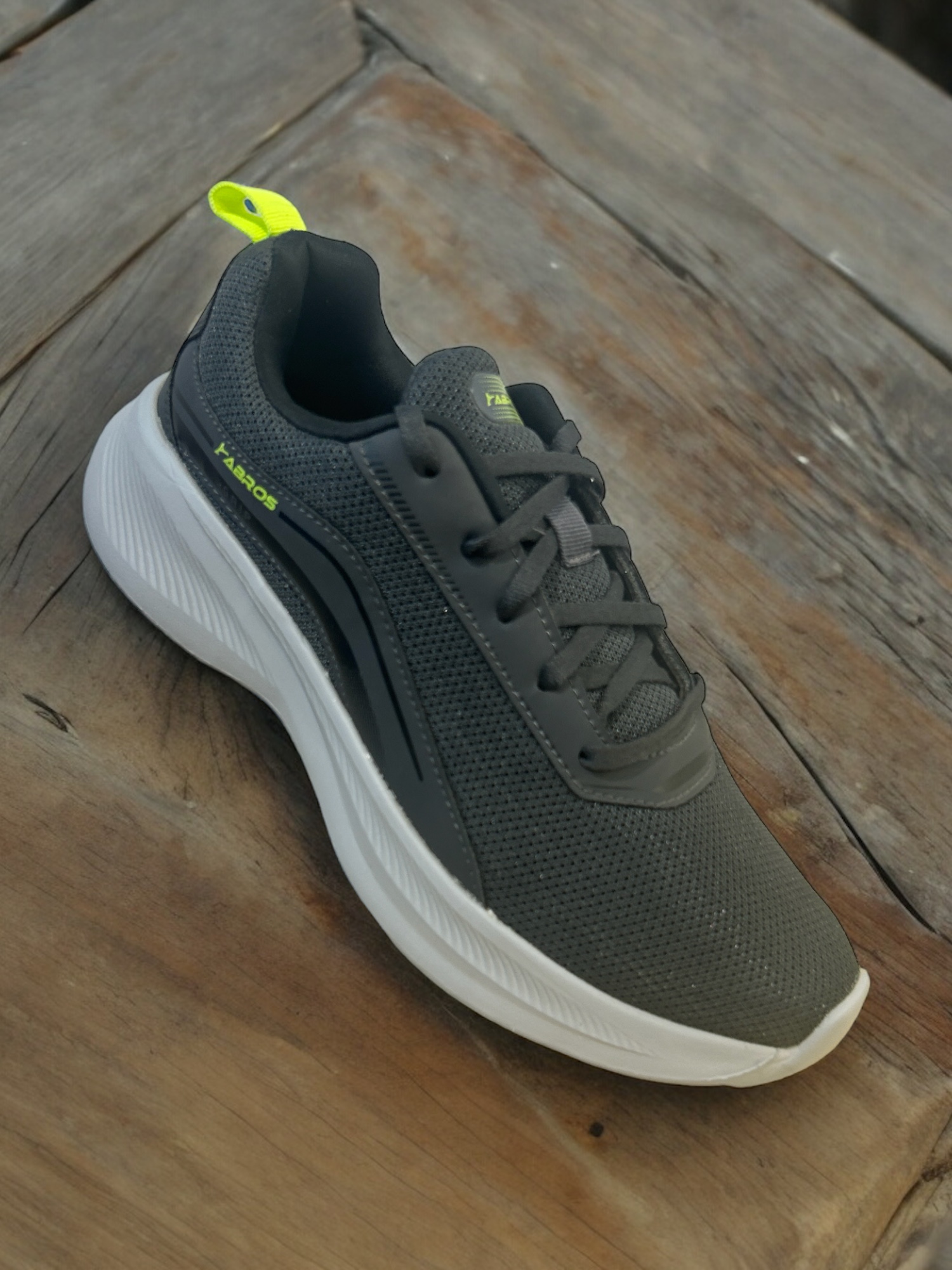 Abros Men Grey and Yellow Eeco Running Sports Shoes (4)