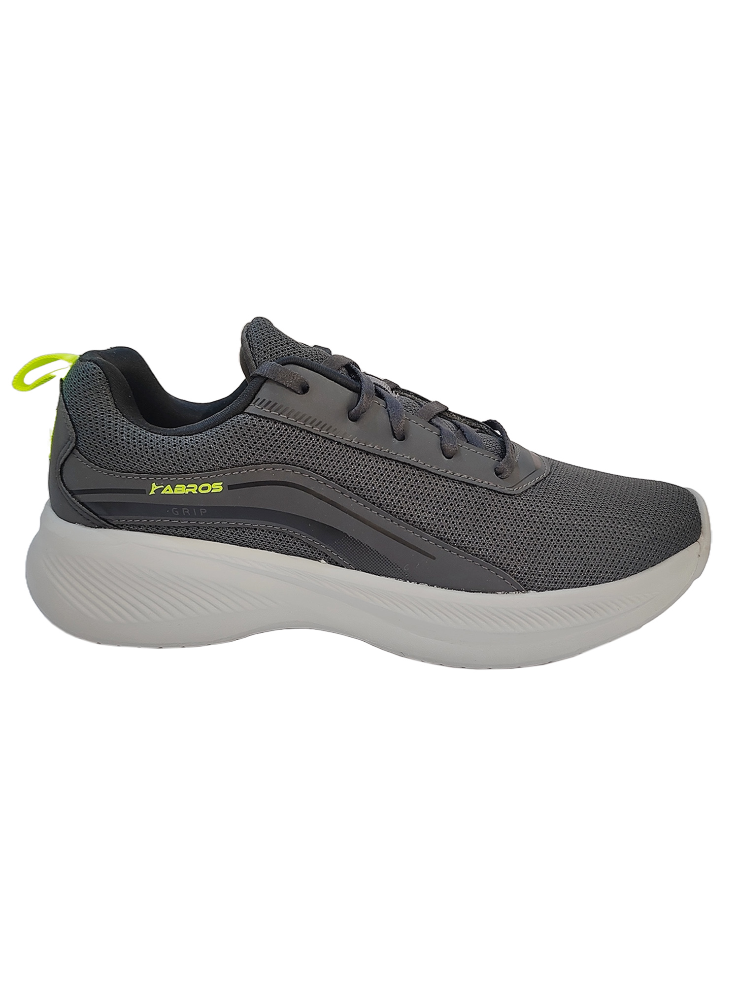 Abros Men Grey and Yellow Eeco Running Sports Shoes (1)