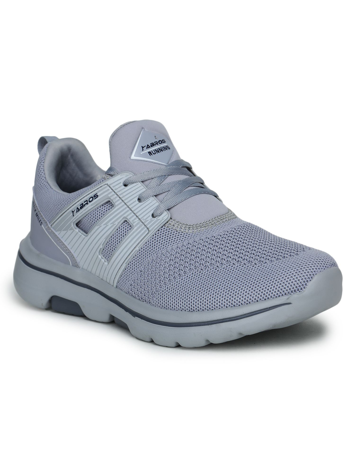 Abros Men Grey & Navy Blue COMET Sports Shoes (1)
