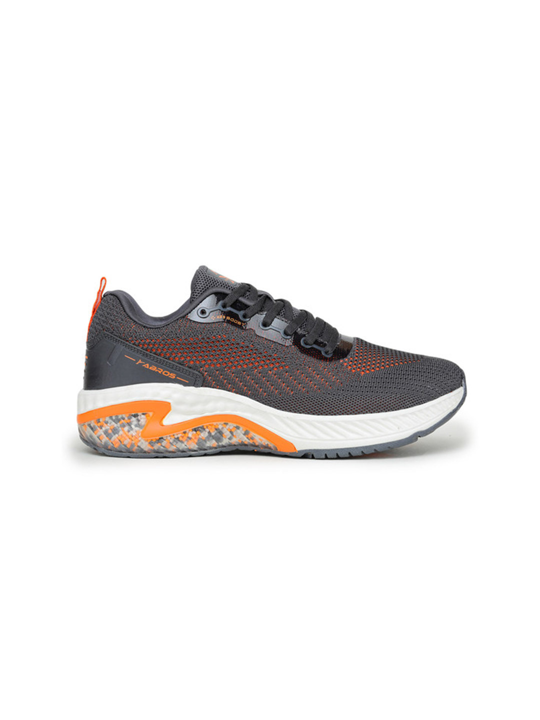 Abros Men Grey & Orange Triumph-O Running Shoes (1)