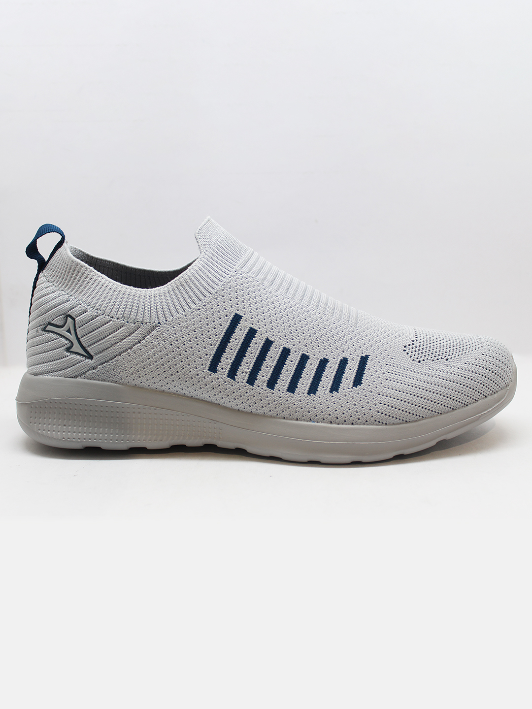Abros Men Light Grey & Teal Faux Running Sports Shoes (1)
