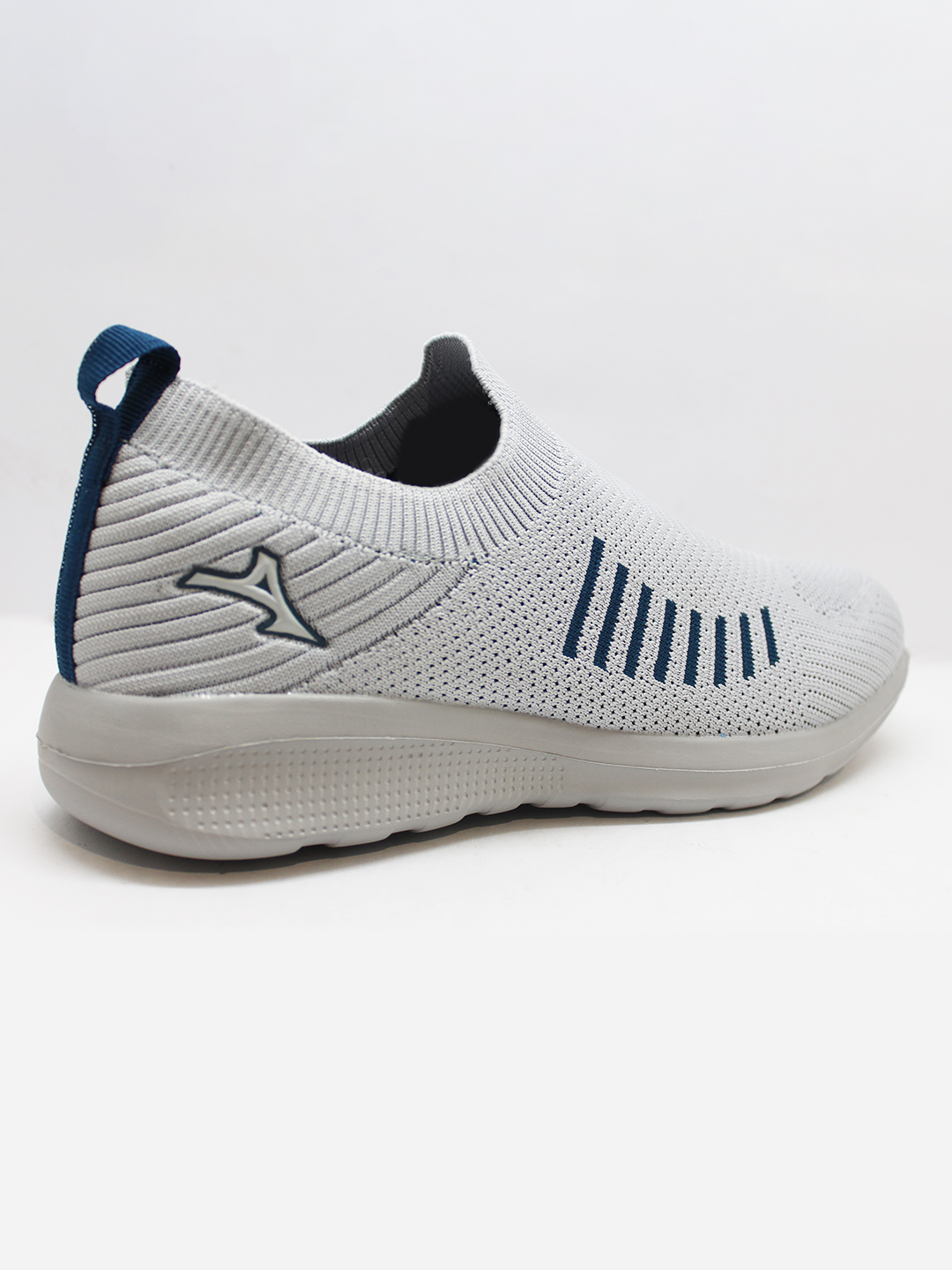 Abros Men Light Grey & Teal Faux Running Sports Shoes (3)