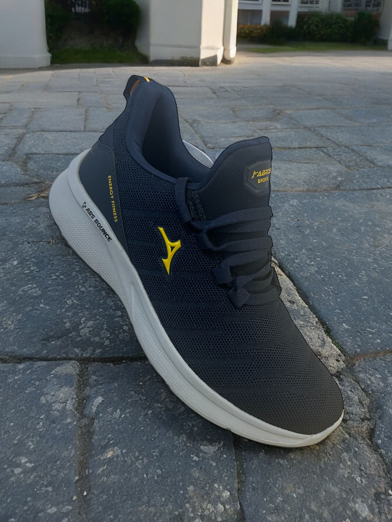 Abros Men Navy Blue and Mustard Oakland-N Running Sports Shoes (4)