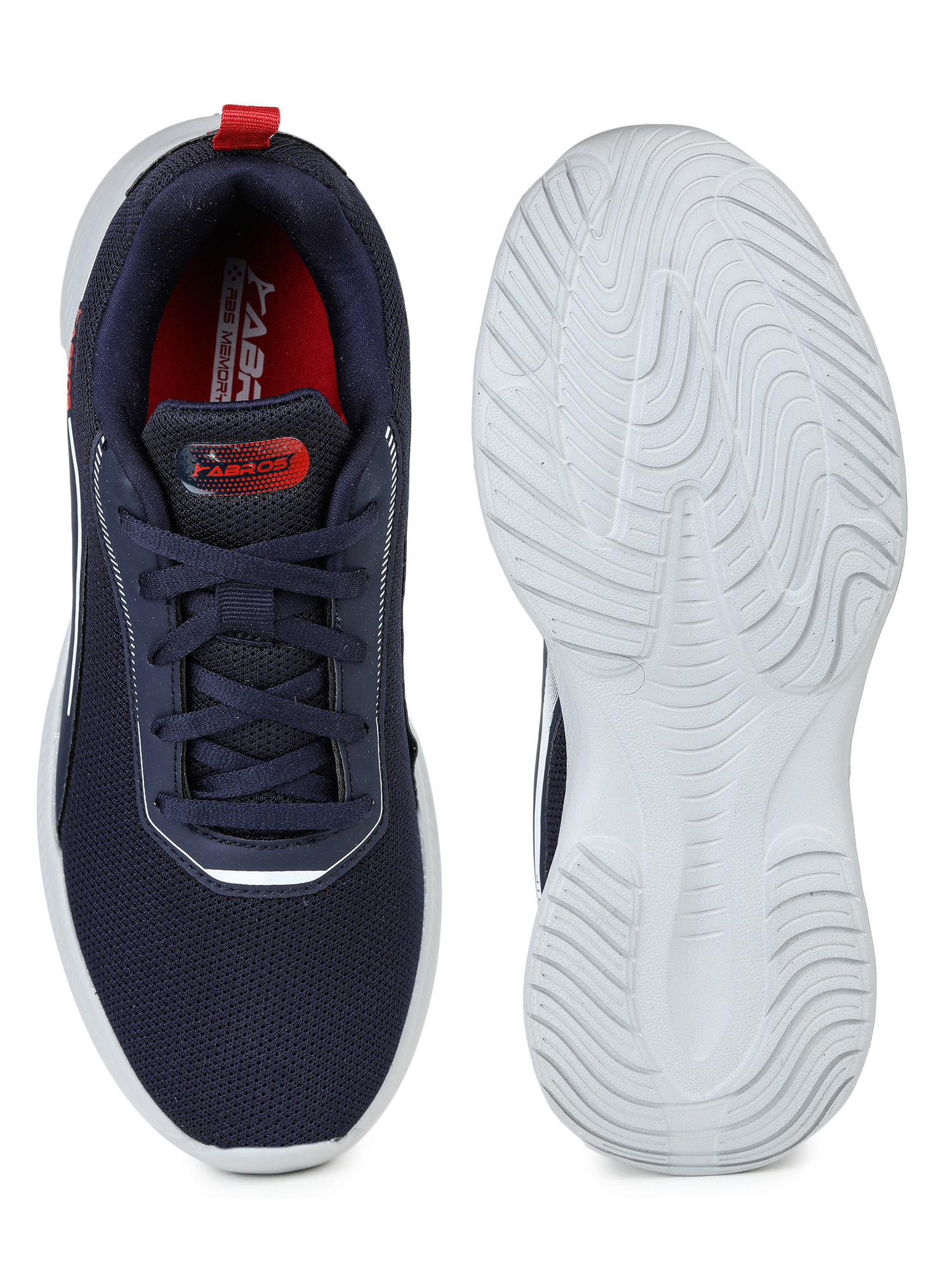 Abros Men Navy Blue and Red Eeco Running Sports Shoes (4)