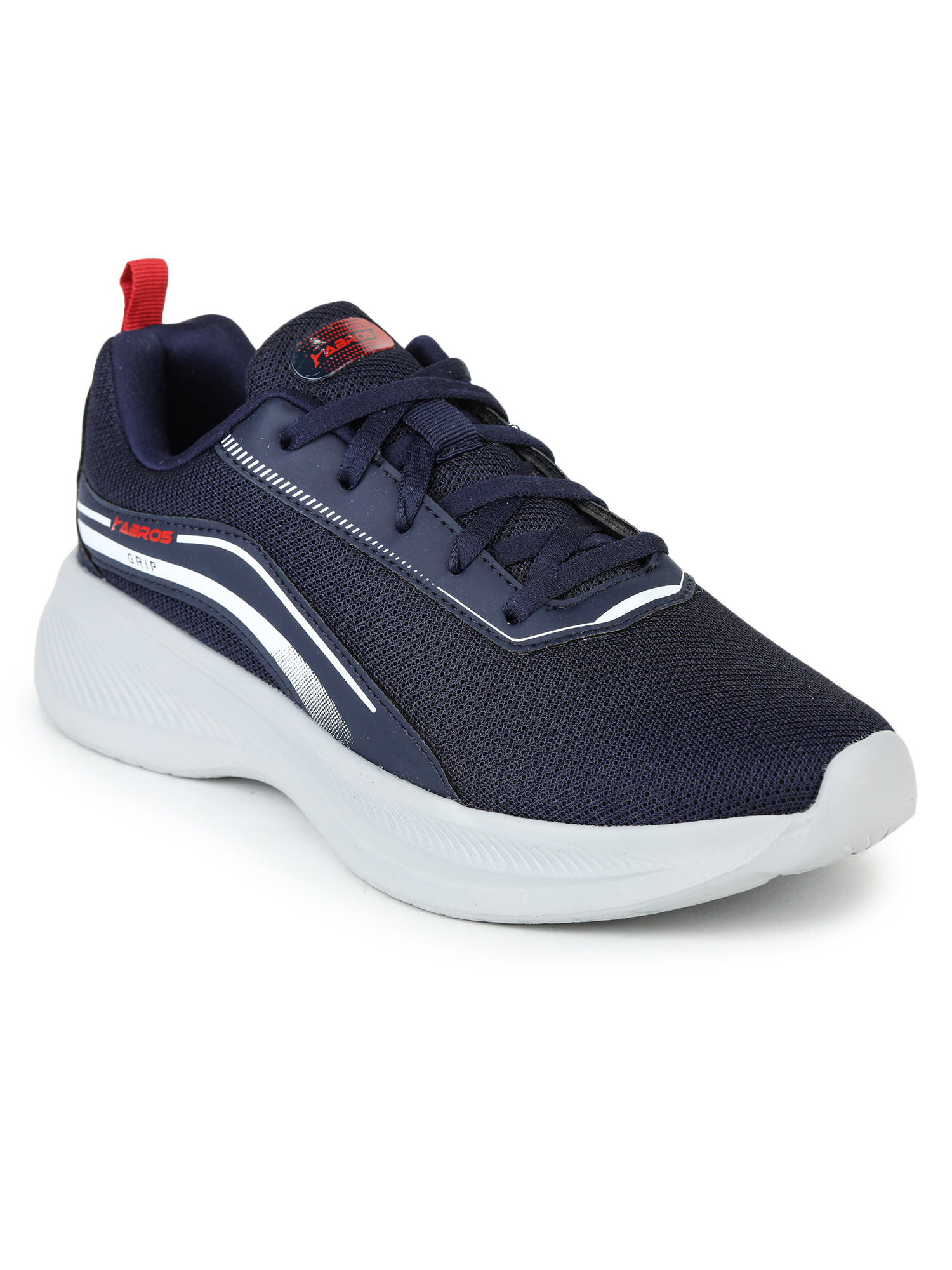 Abros Men Navy Blue and Red Eeco Running Sports Shoes (2)