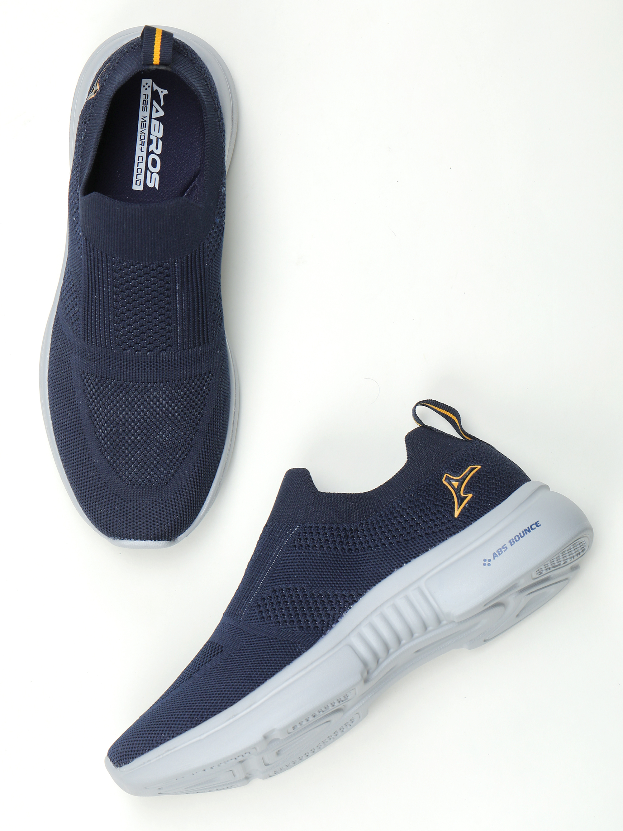 Abros Men Navy Blue Hudson-Pro Slip-On Running Shoes (4)