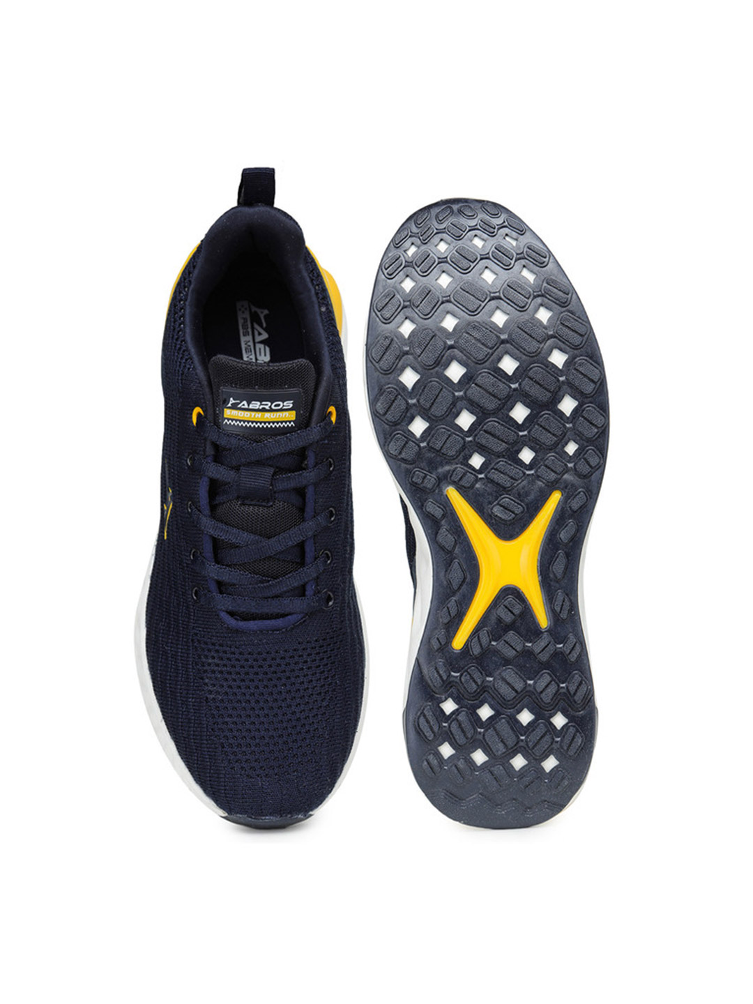 Abros Men Navy Blue & Mustard Altra-O Running Shoes (4)