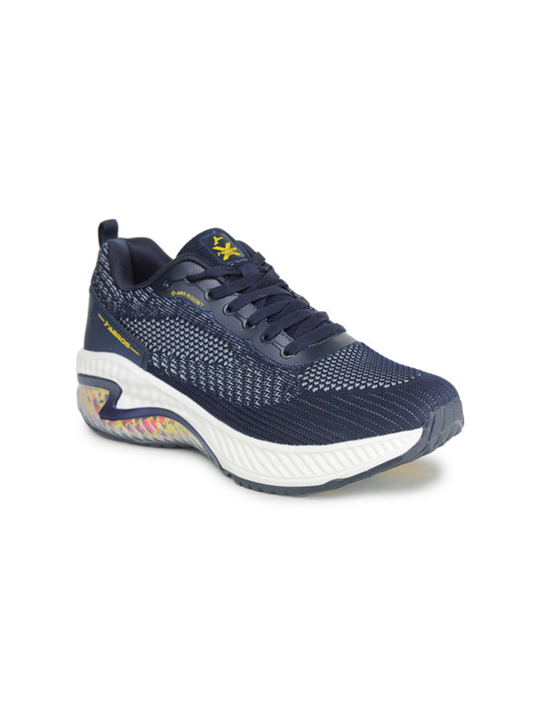 Abros Men Navy Blue & Mustard Triumph-O Running Shoes (2)