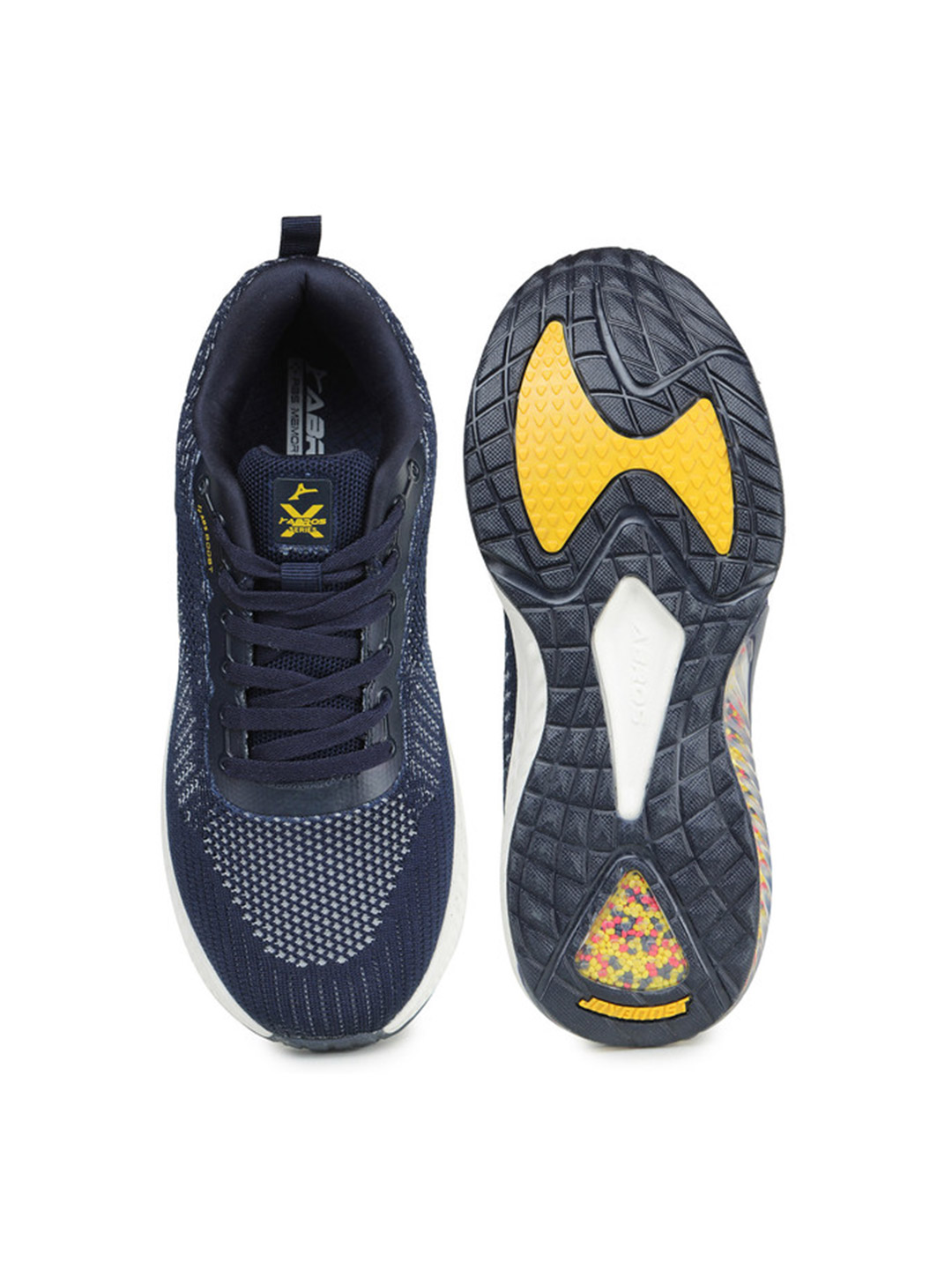 Abros Men Navy Blue & Mustard Triumph-O Running Shoes (4)