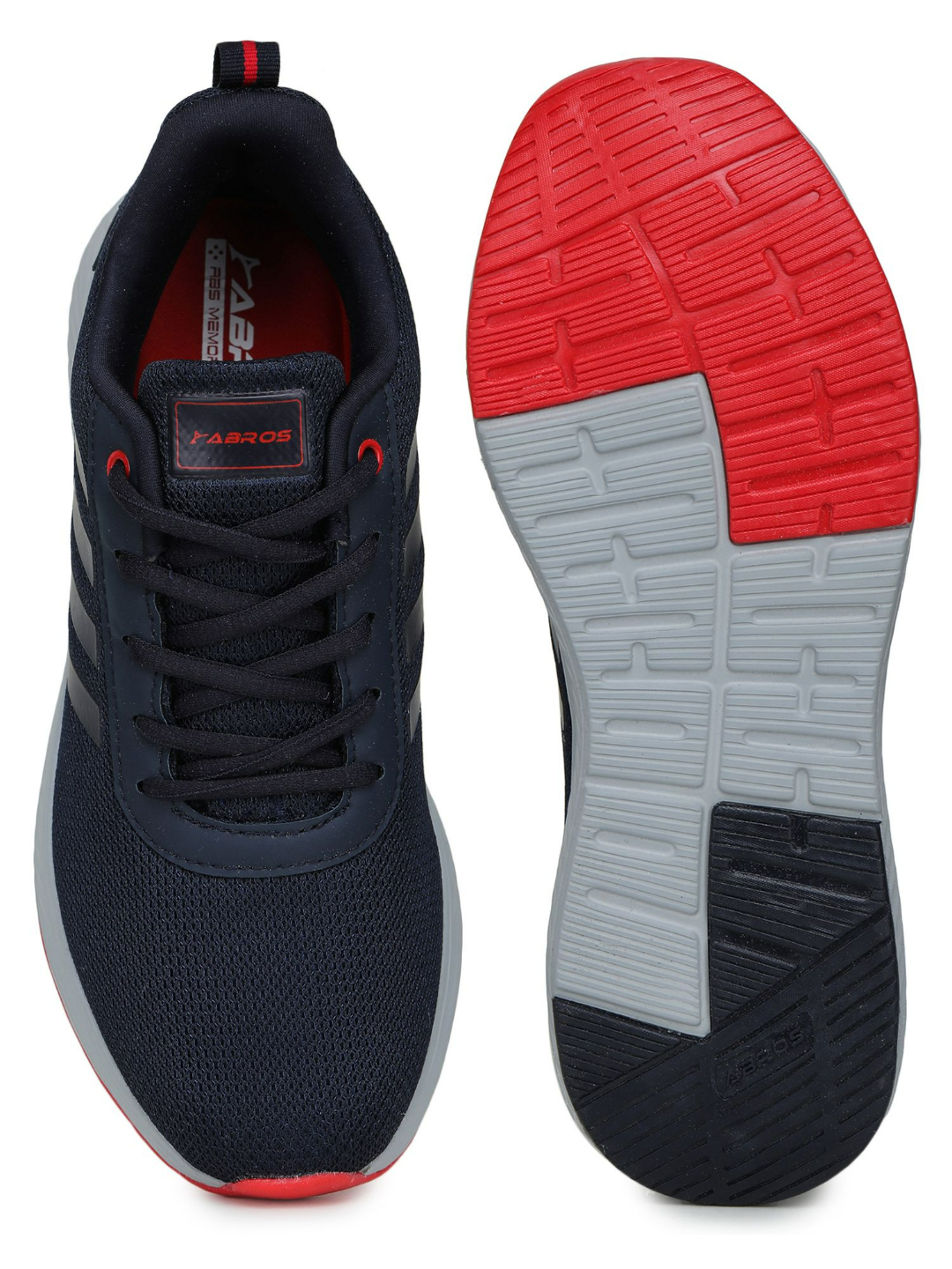 Abros Men Navy Blue & Red Prime-N Running Shoes (4)