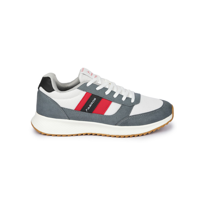 Abros Men Off White & Green PANTHER Sports Shoes (1)