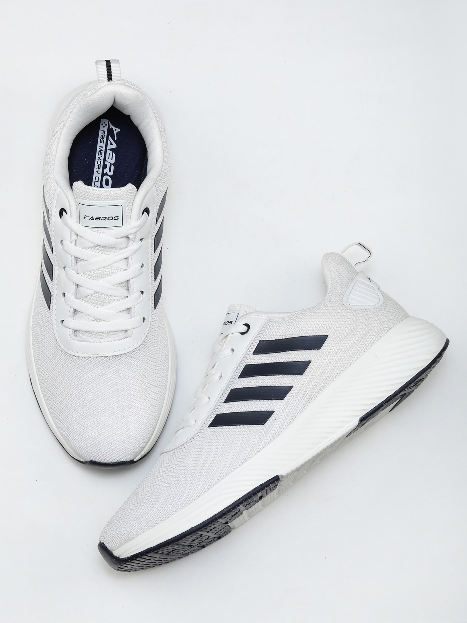 Abros Men White and Navy Blue Prime Pro Running Sports Shoes (4)