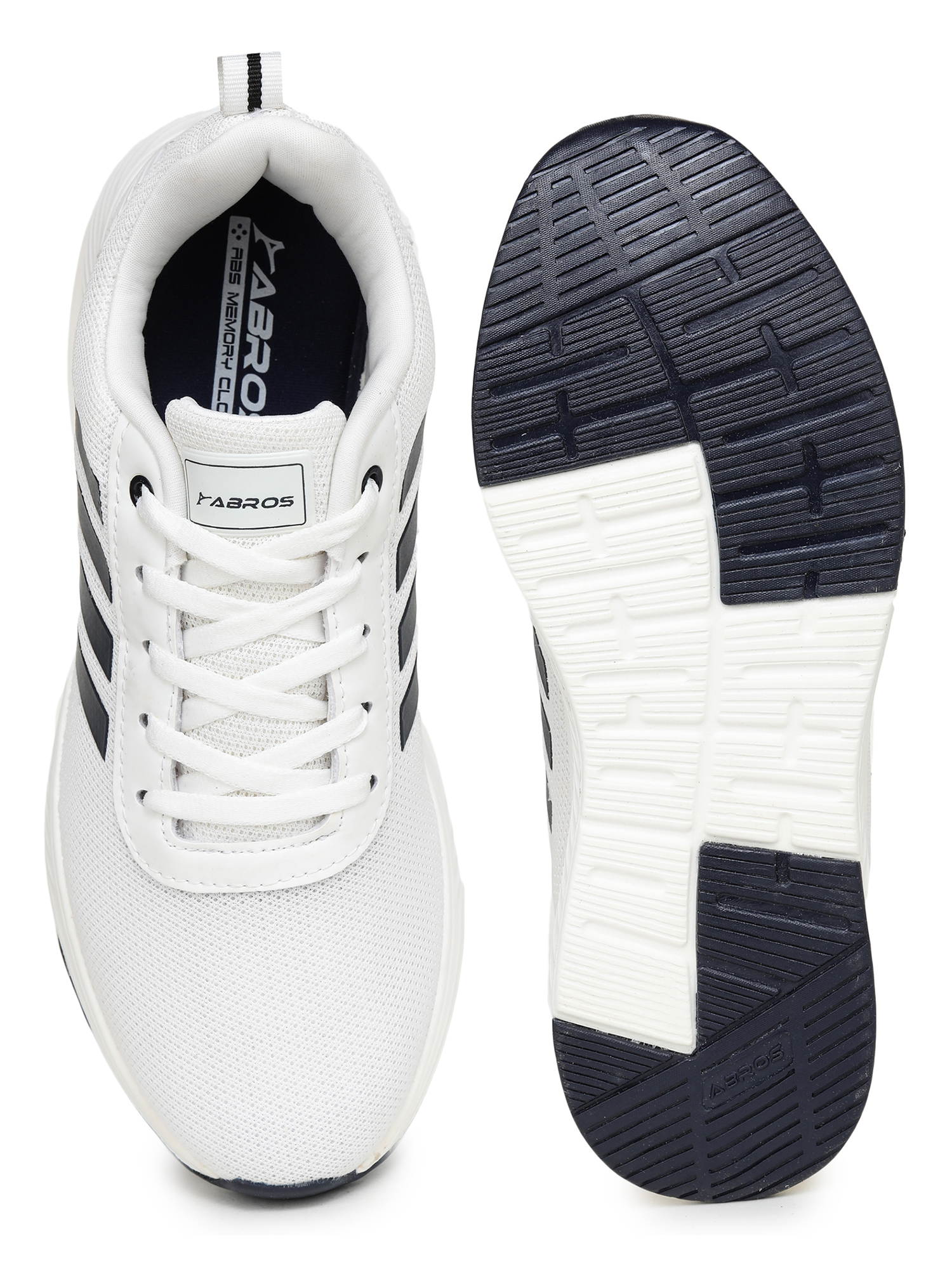 Abros Men White and Navy Blue Prime Pro Running Sports Shoes (5)