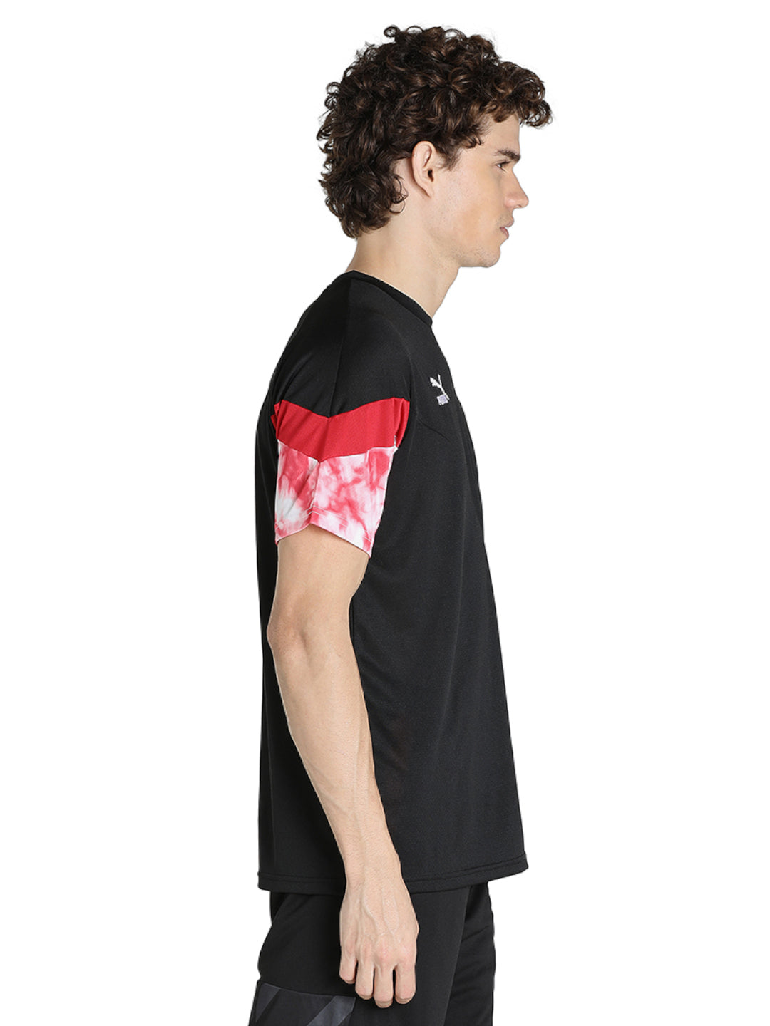 AC Milan Men Black and Red Colourblocked Half Sleeves Round Neck Polyester Iconic T-Shirt (4)