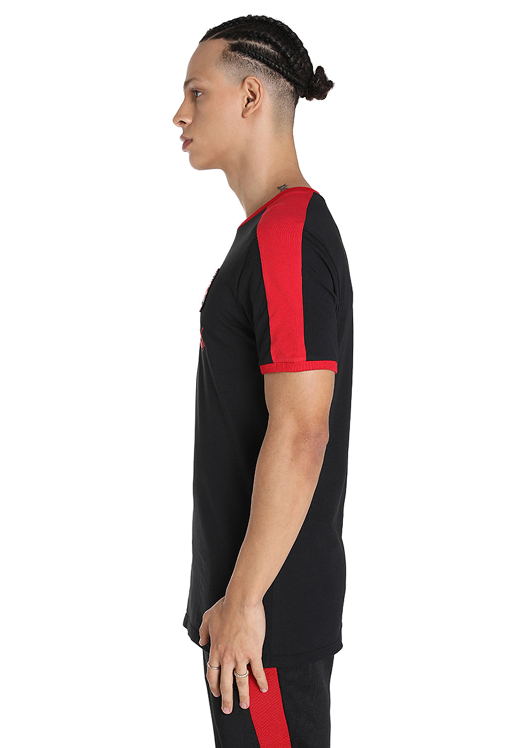 AC Milan Men Black and Red Logo Printed Half Sleeves Round Neck Cotton Heritage T-Shirt (2)