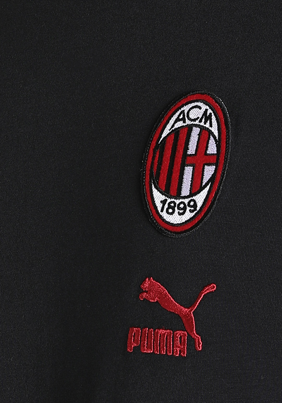 AC Milan Men Black and Red Logo Printed Half Sleeves Round Neck Cotton Heritage T-Shirt (6)