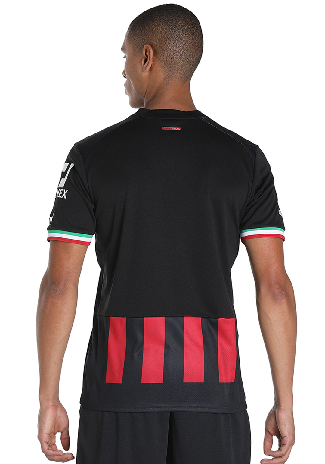 AC Milan Men Black and Red Printed Half Sleeves Round Neck Polyester Replica Jersey (3)