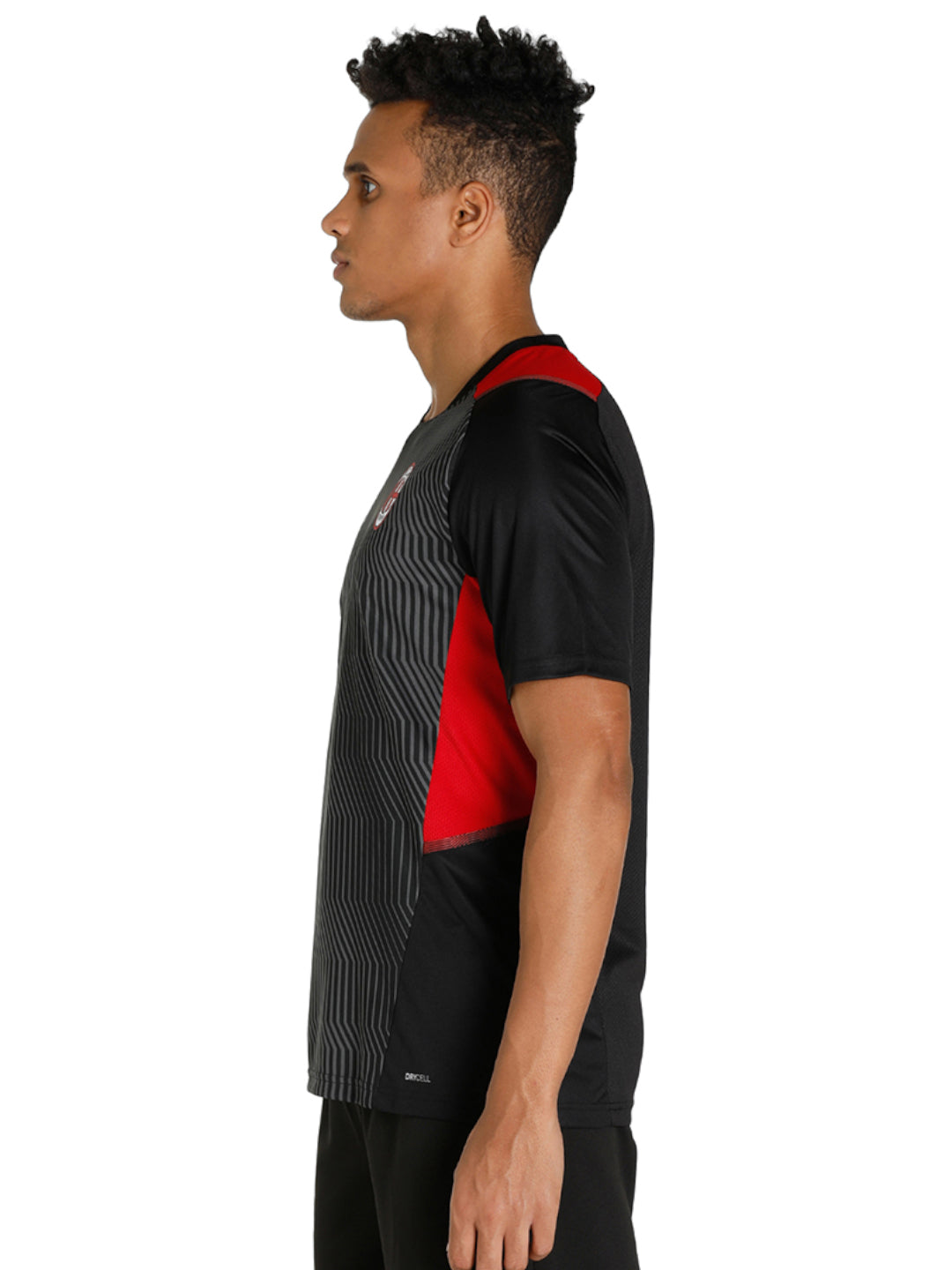 AC Milan Men Black and Red Printed Half Sleeves Round Neck Polyester Training Jersey (2)
