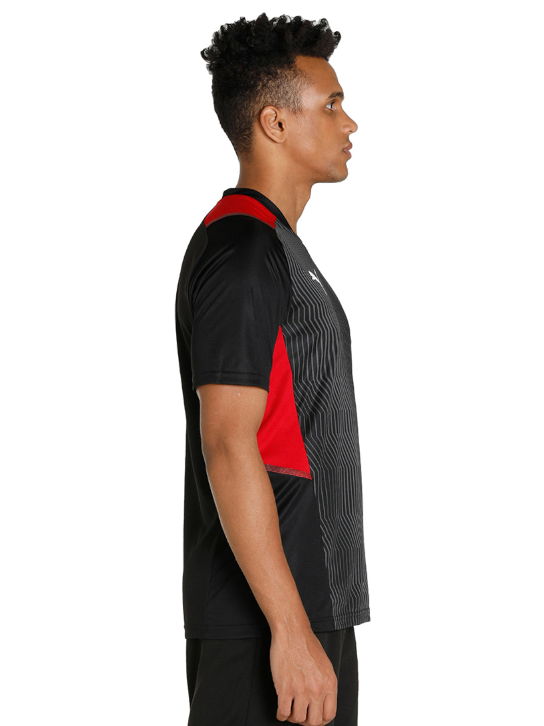 AC Milan Men Black and Red Printed Half Sleeves Round Neck Polyester Training Jersey (3)