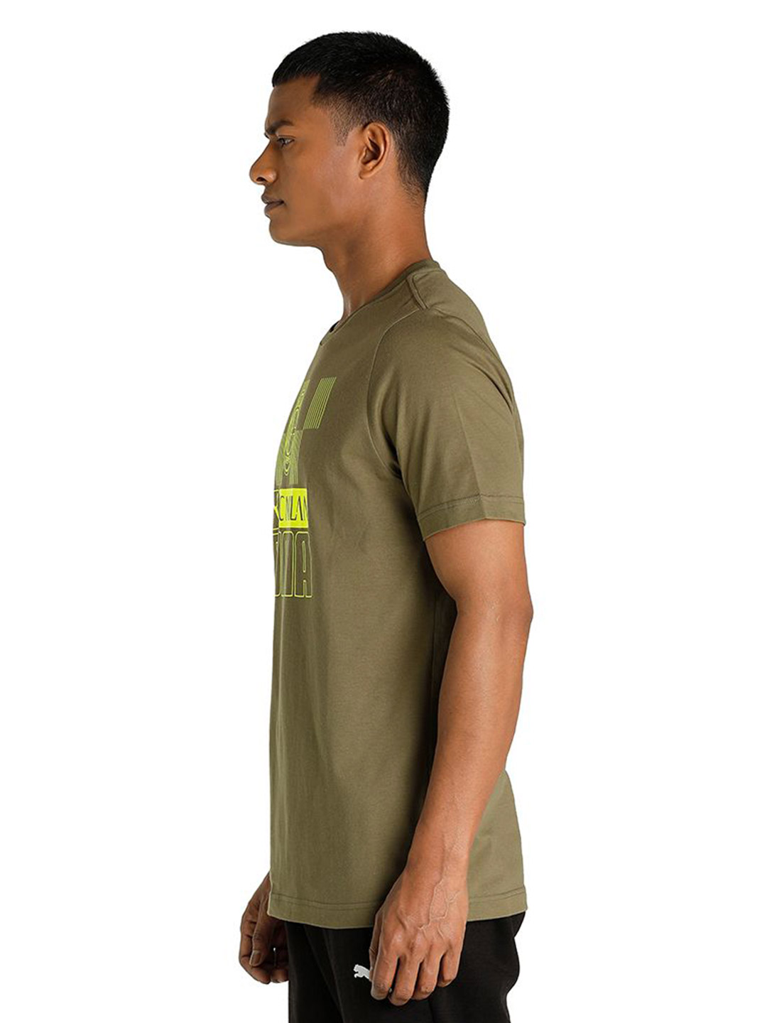 AC Milan Men Green and Yellow Graphic Printed Half Sleeves Round Neck Cotton Football Core T-Shirt (2)