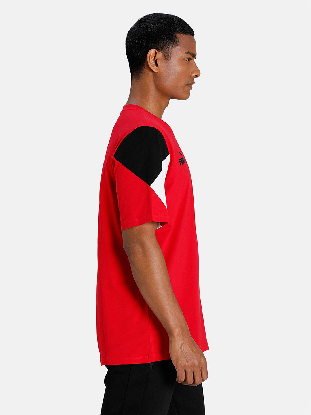 AC Milan Men Red and Black Logo Printed Half Sleeves Round Neck Football Culture T-Shirt (4)
