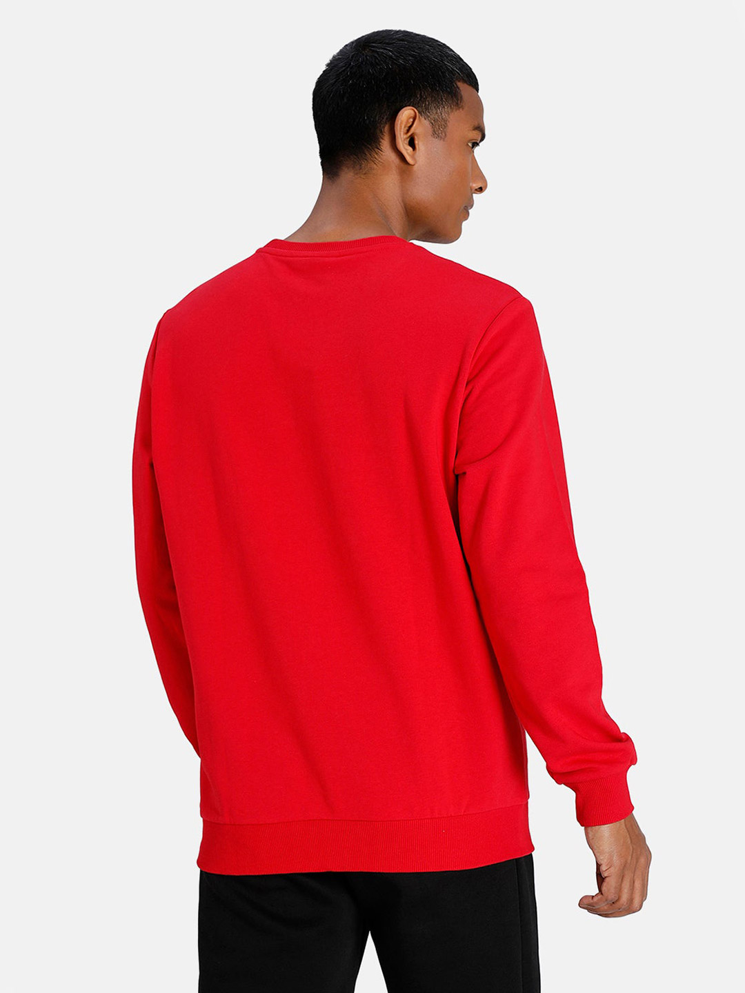 AC Milan Men Red and Black Typography Printed Full Sleeves Round Neck Cotton Sweatshirt (3)