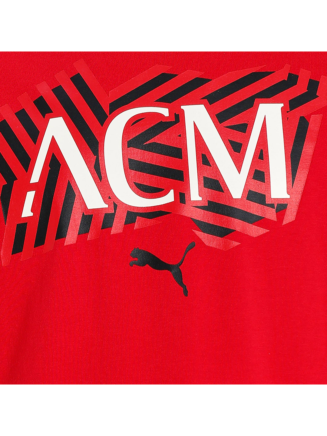 AC Milan Men Red and Black Typography Printed Half Sleeves Round Neck Football Core T-Shirt (6)