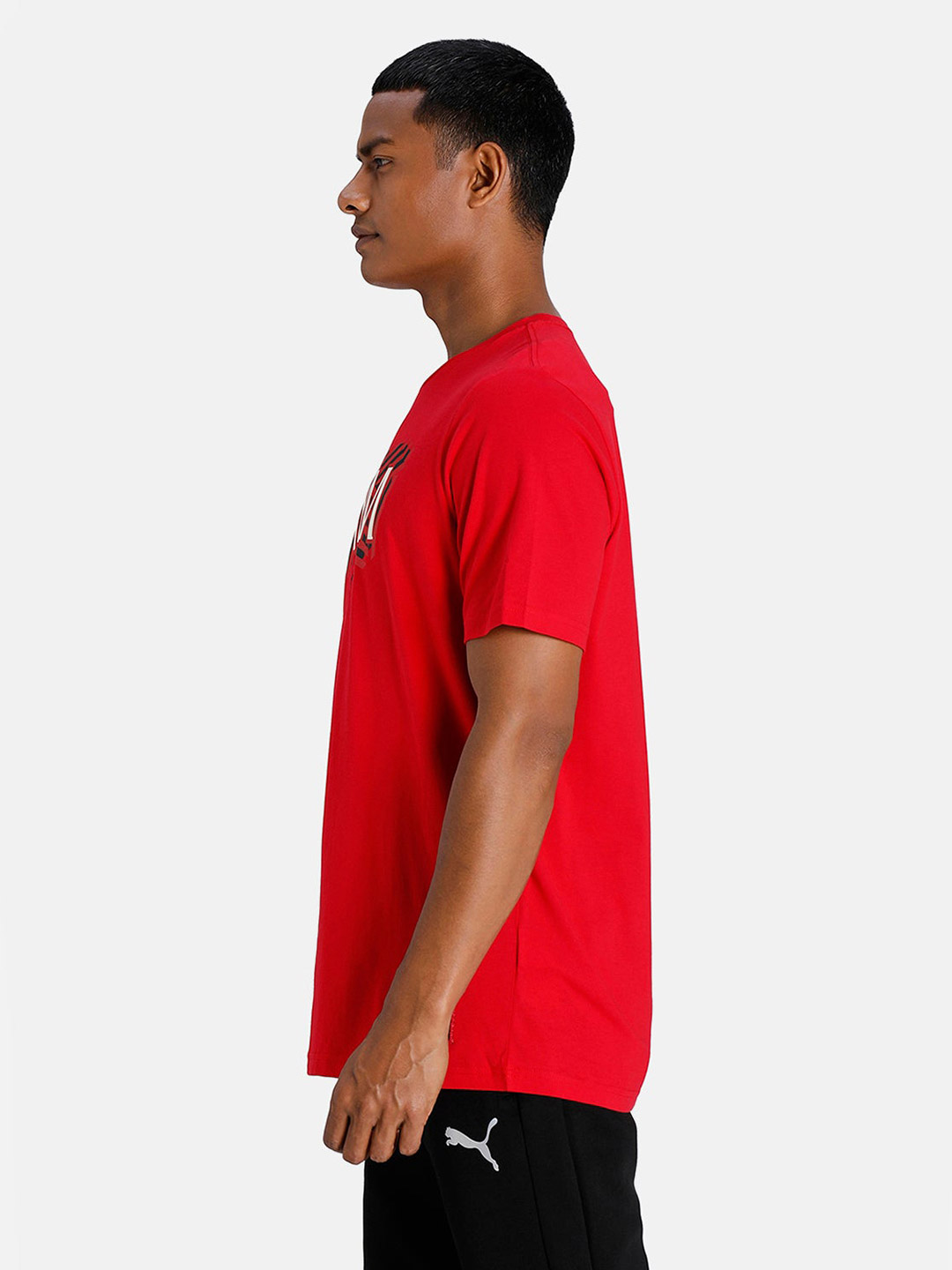 AC Milan Men Red and Black Typography Printed Half Sleeves Round Neck Football Core T-Shirt (2)