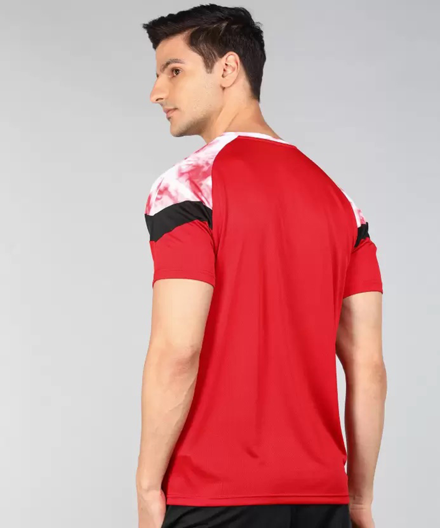 AC Milan Men Red Colourblocked Half Sleeves Round Neck Polyester Iconic T-Shirt (4)