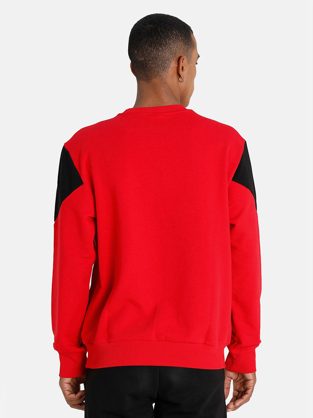 AC Milan Men Red Printed Full Sleeves Round Neck Cotton Football Sweatshirt (3)